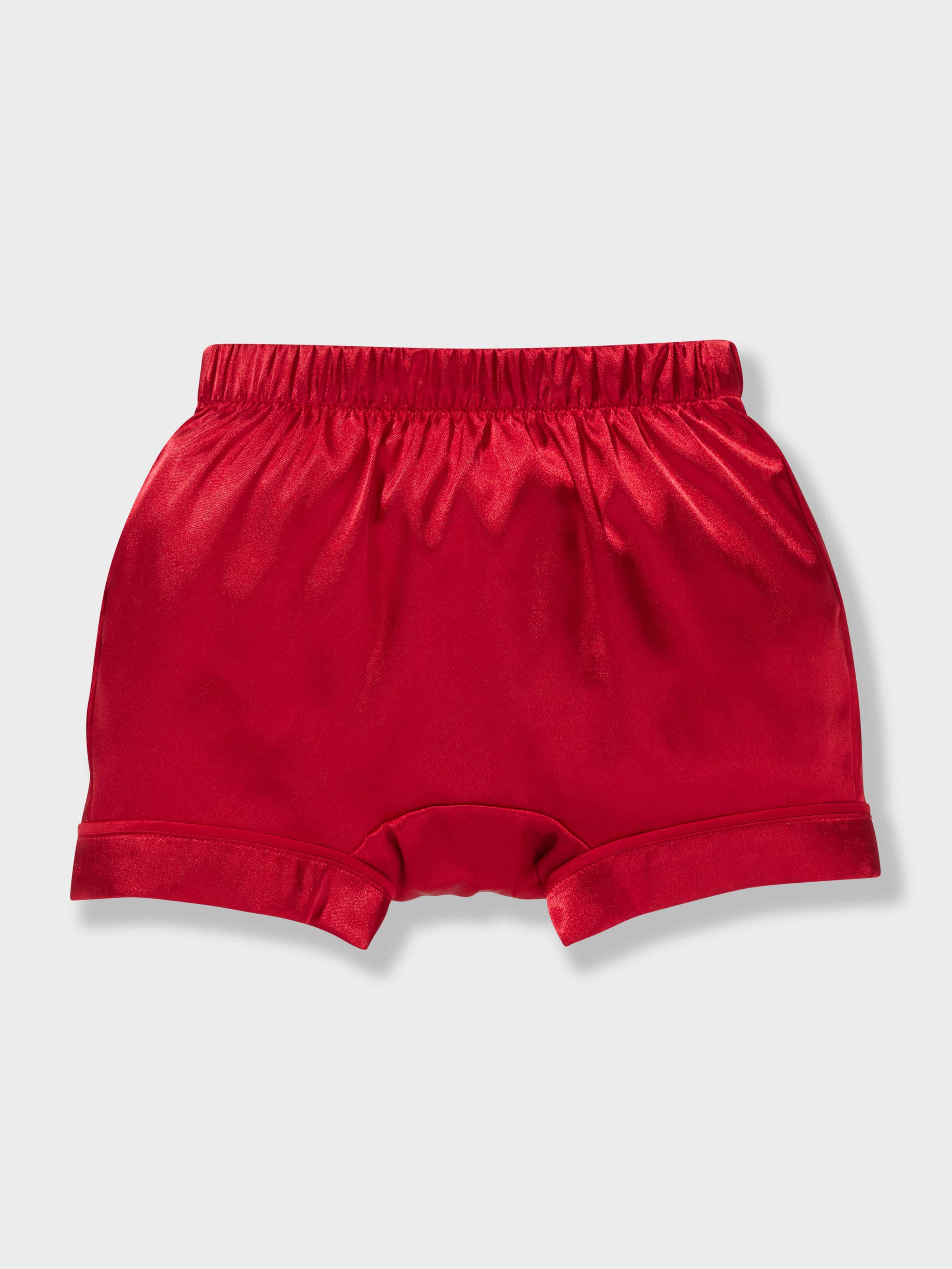Baby Red Chic Satin Boxed Shortie Pj Set
