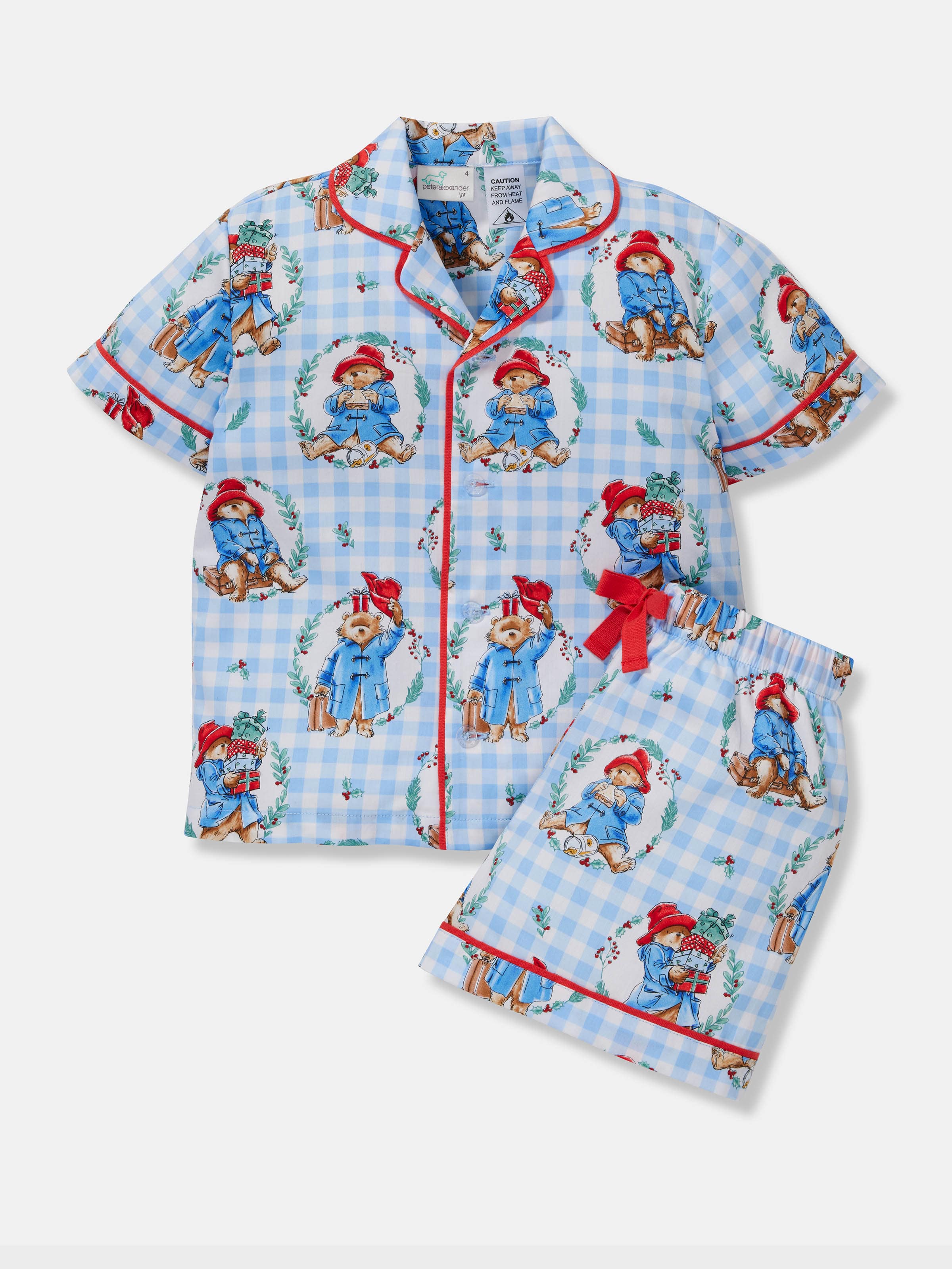 Kids Paddington Bear 100% Cotton Shortie Pj Set