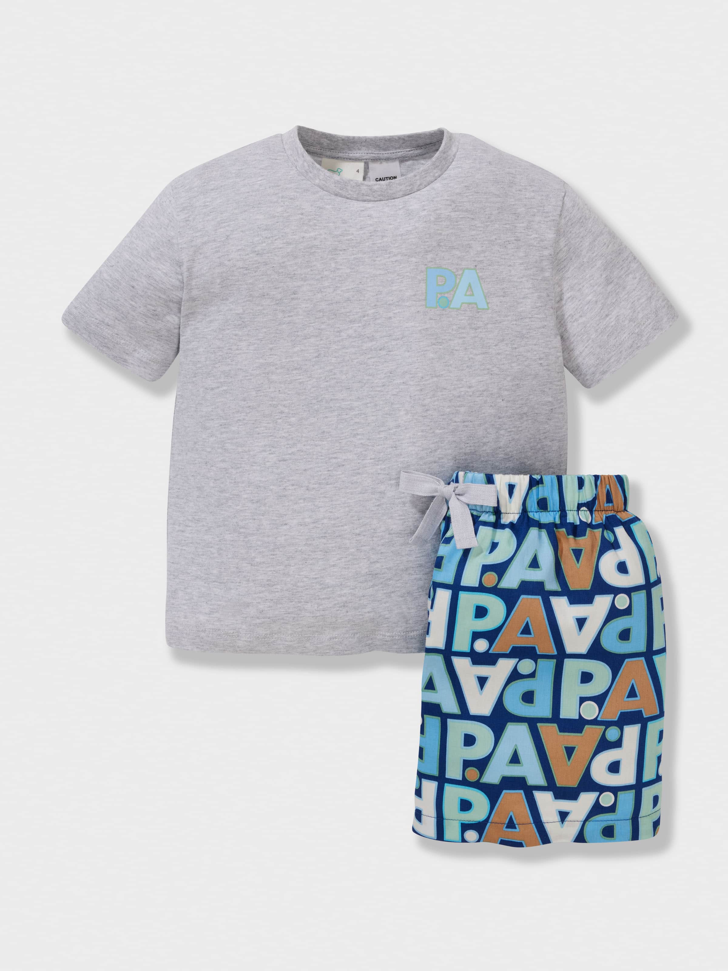 Jnr Boys P.A Icon 100% Cotton Short Pj Set
