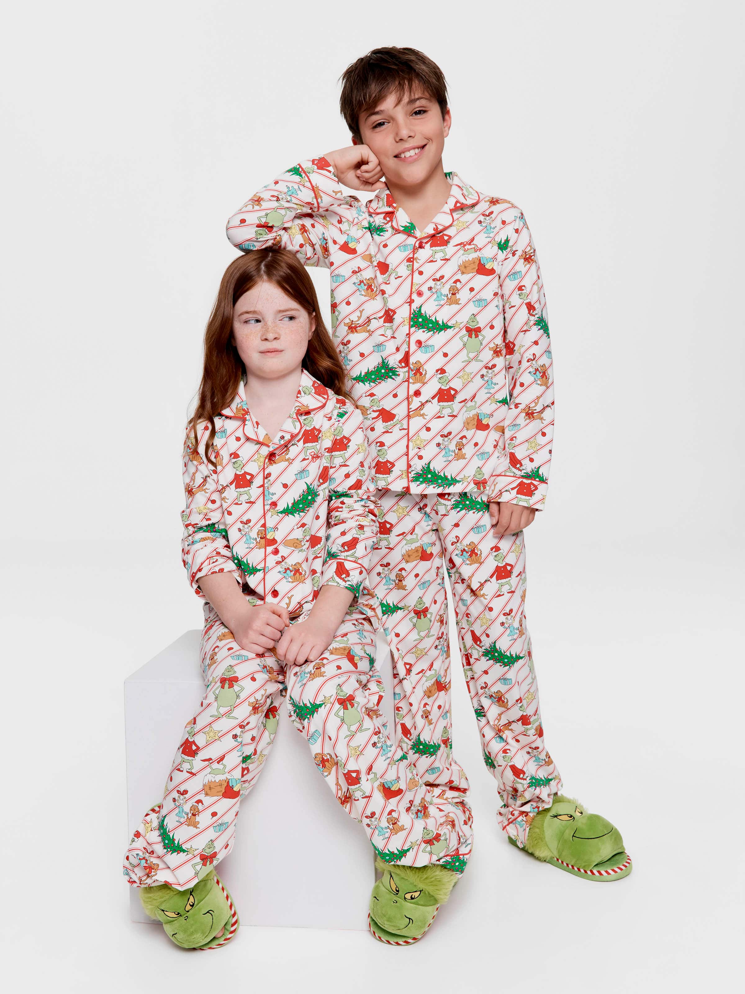 Kids The Grinch Boxed Long Classic Pj Set