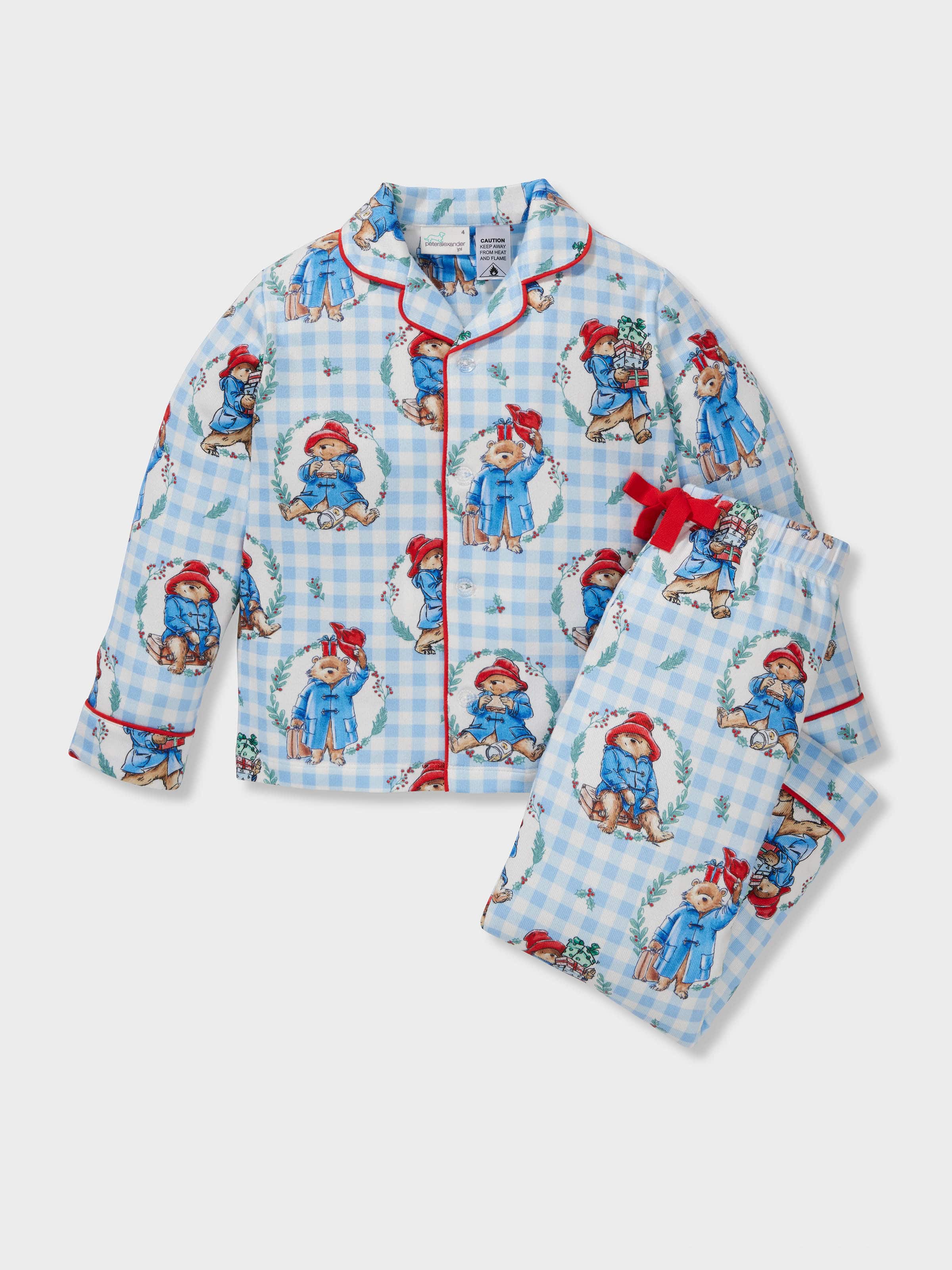 Kids Paddington Bear Plush Boxed Long Classic Pj Set