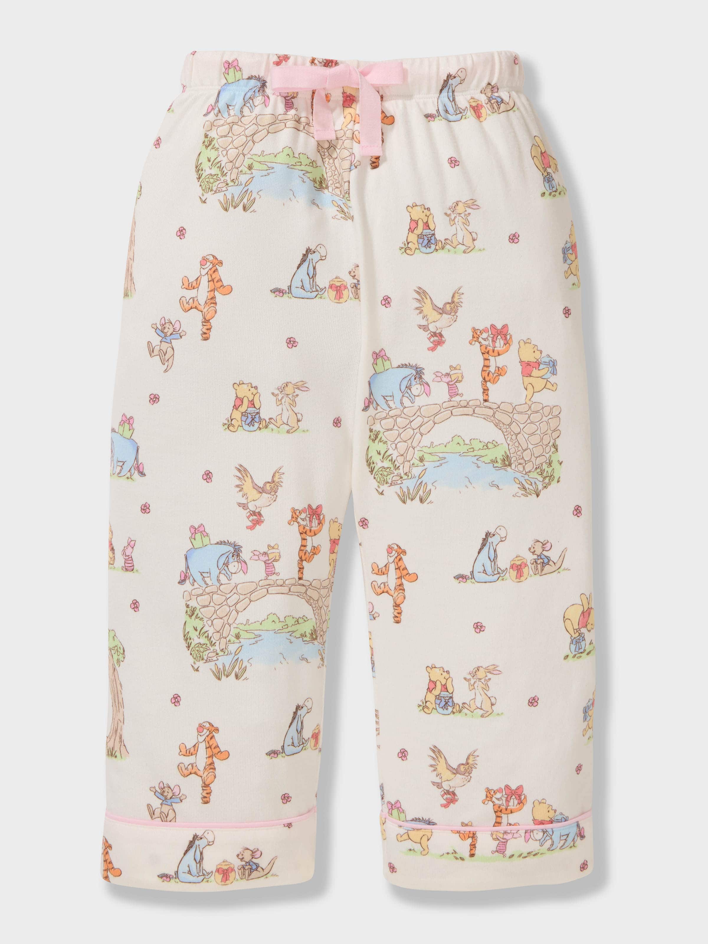 Jnr Kids Winnie The Pooh Plush Long Classic Pj Set
