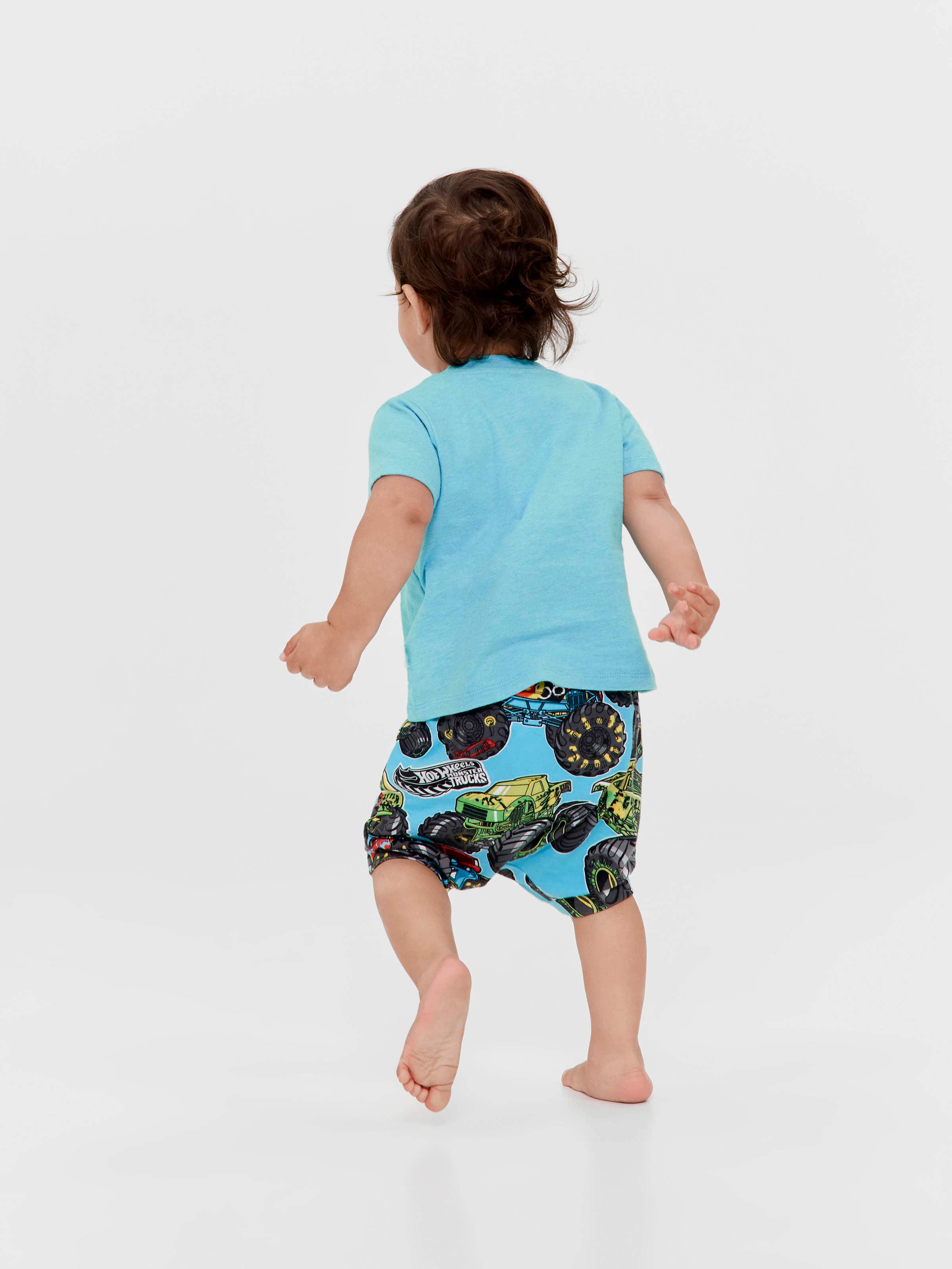 Baby Boys Hot Wheels Monster Trucks Short Pj Set
