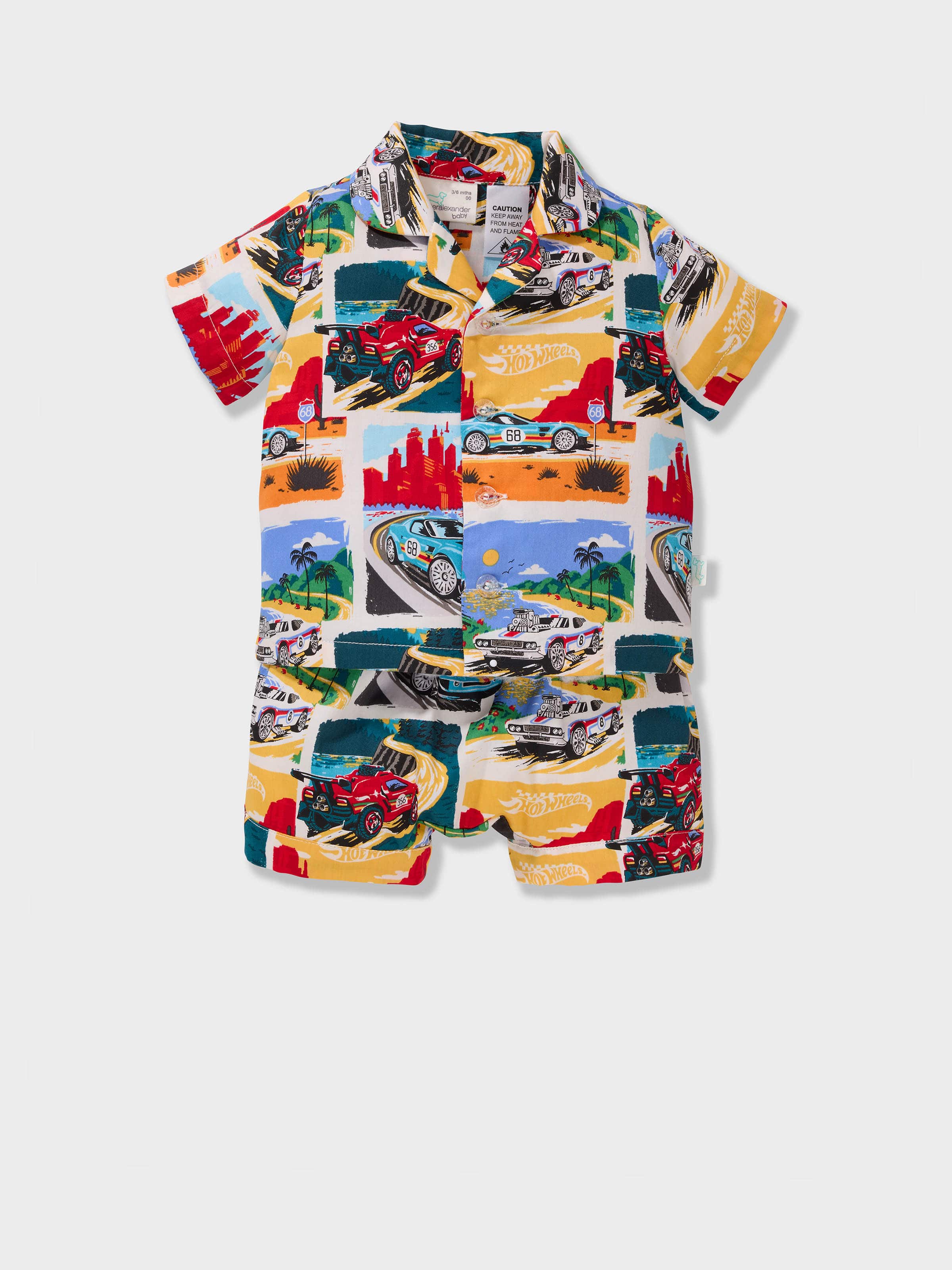 Baby Boy Hot Wheels 100% Cotton Shortie Pj Set