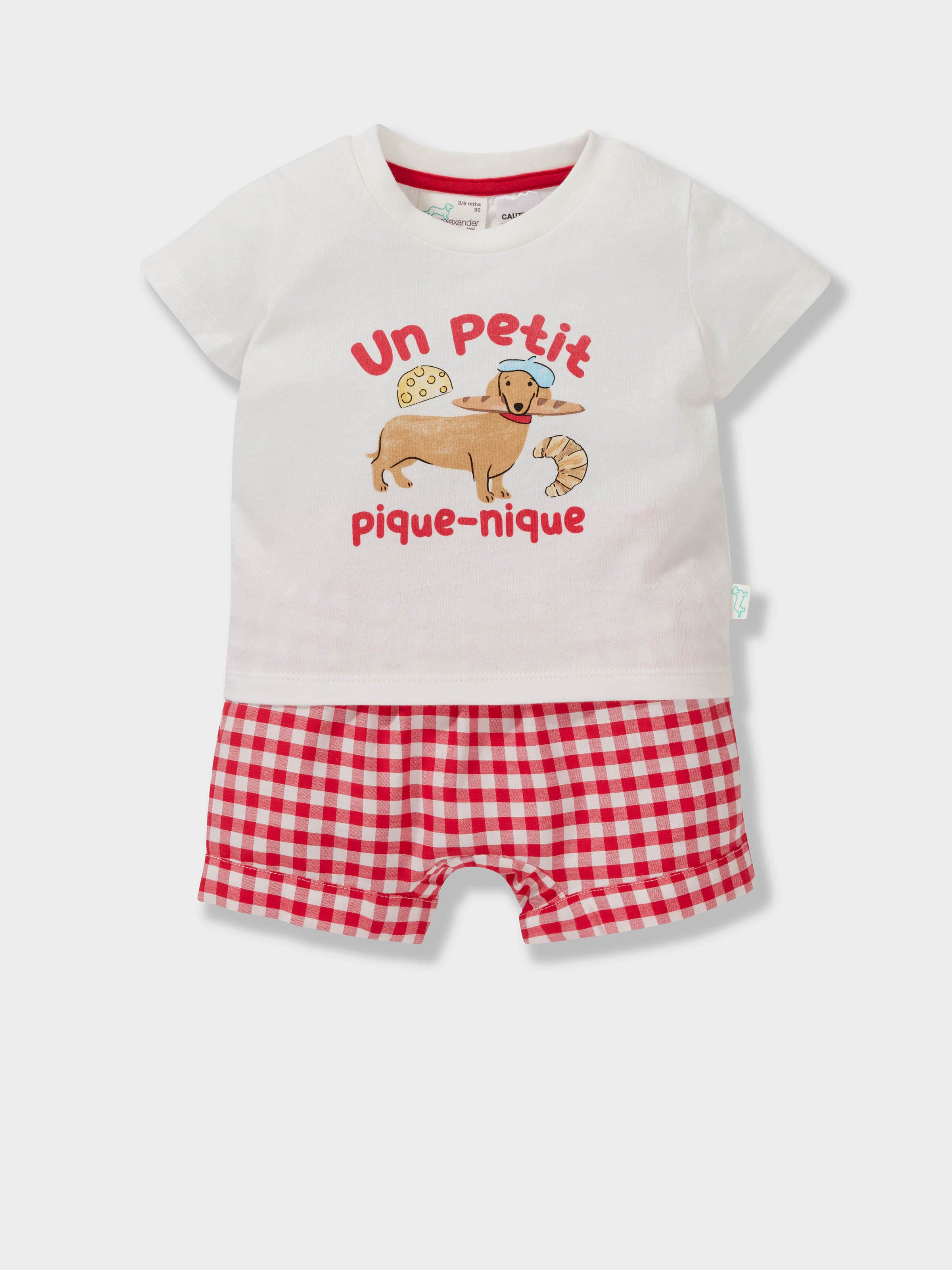 Baby Picnic Check 100% Cotton Short Pj Set
