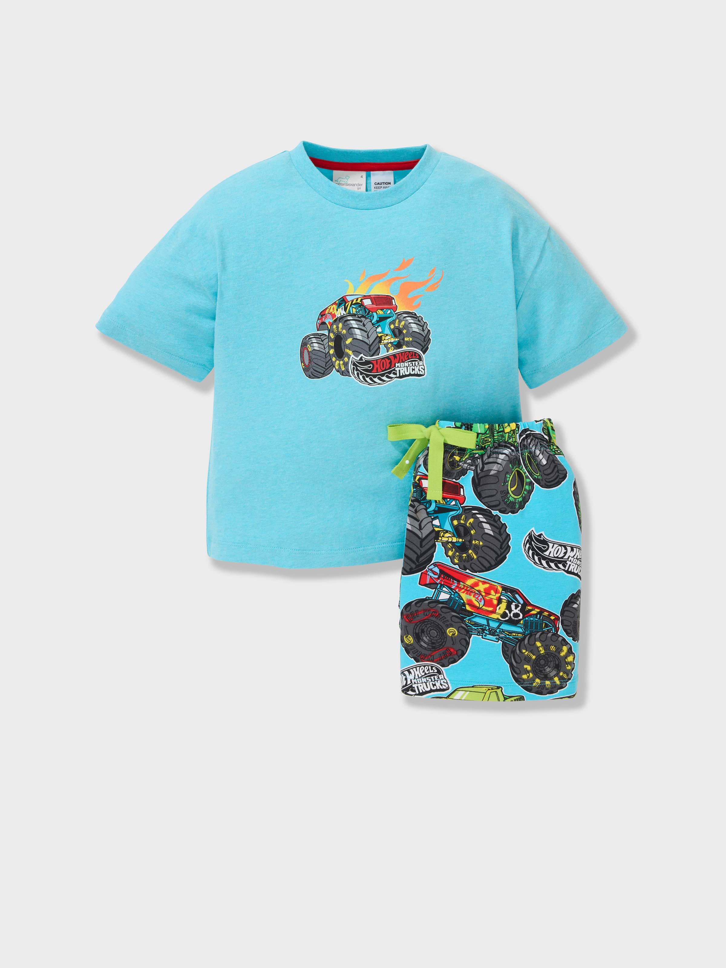 Jnr Boys Hot Wheels Short Pj Set