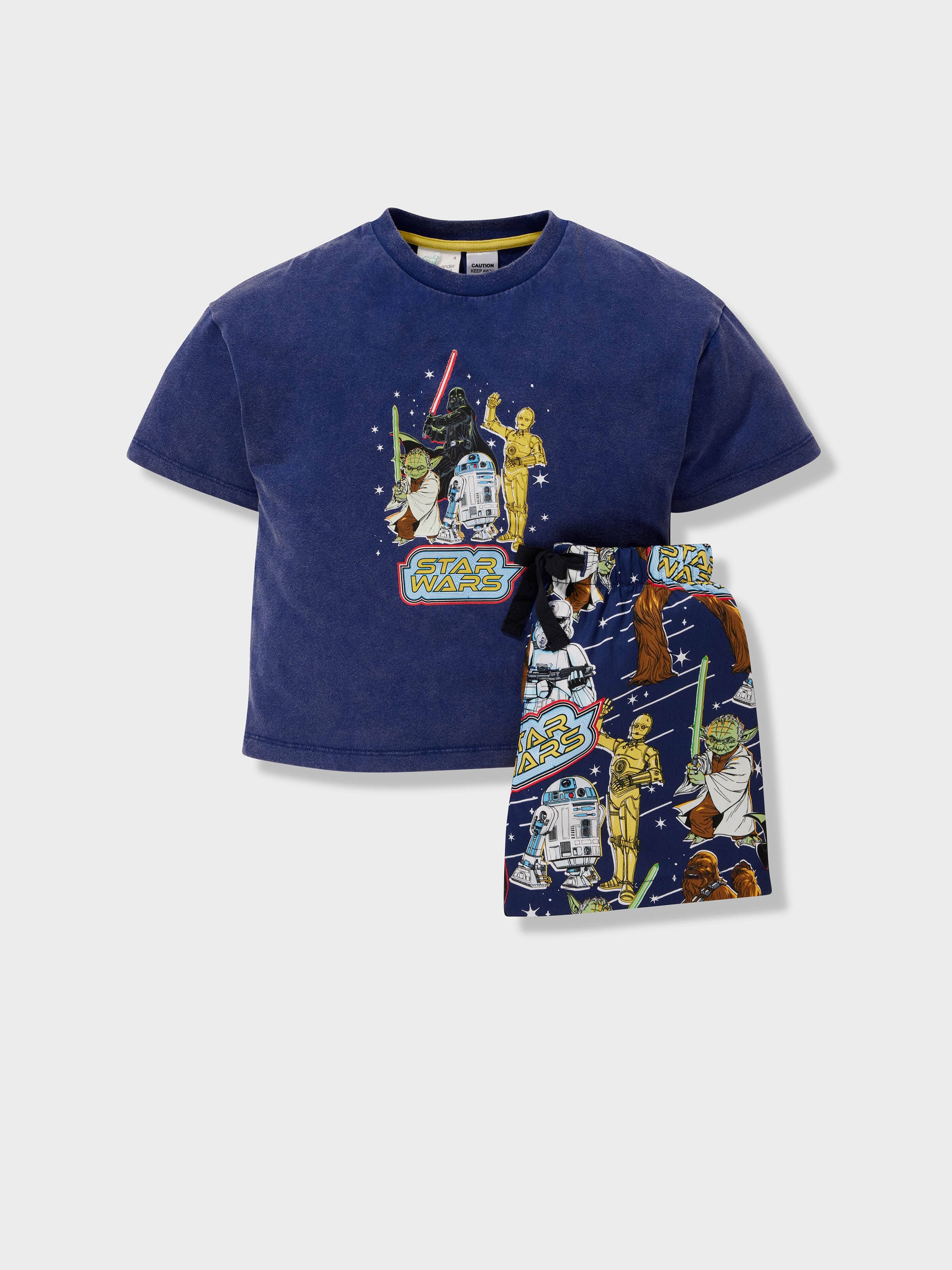 Jnr Boys Star Wars 100% Cotton Short Pj Set