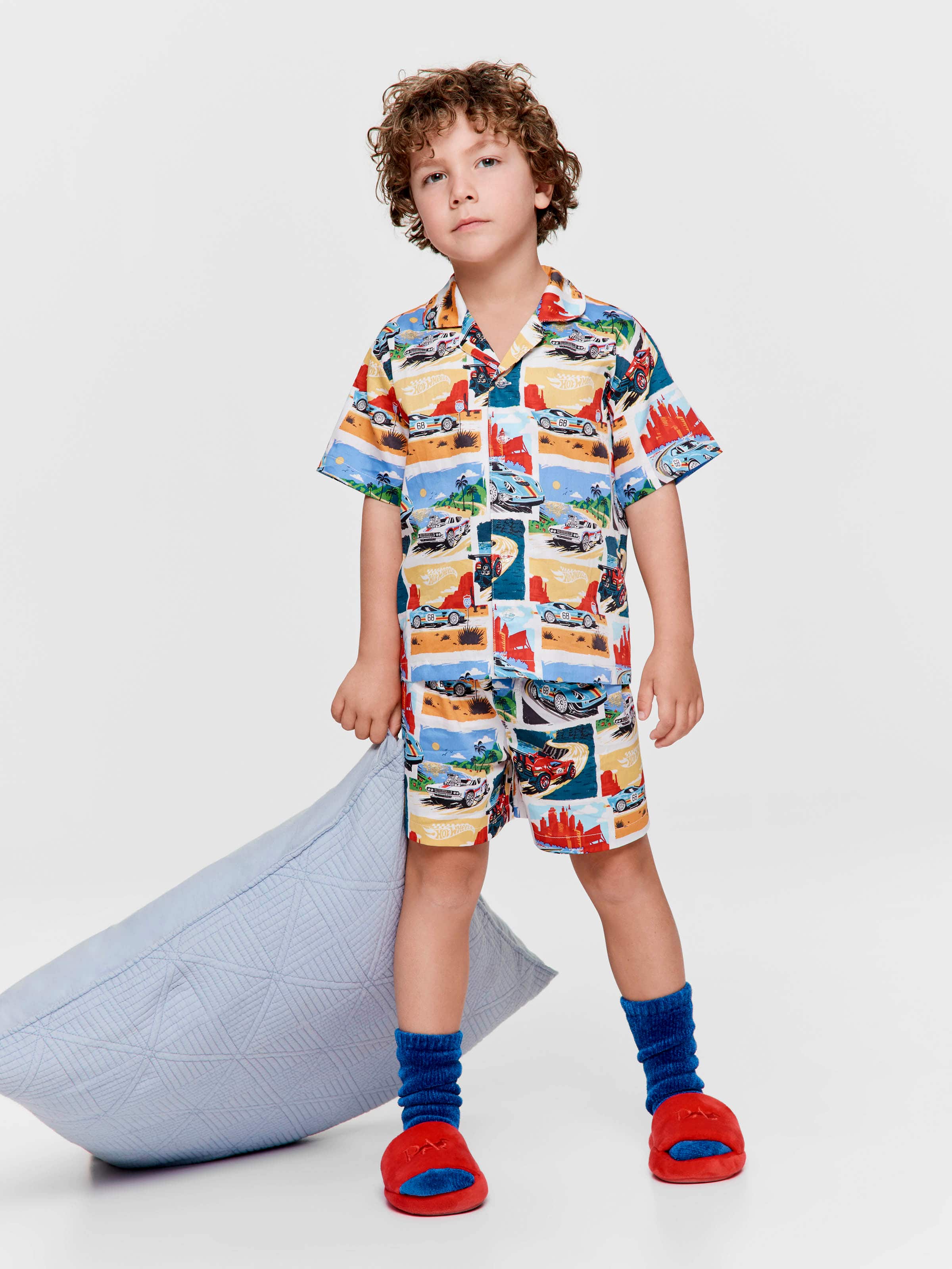 Jnr Boys Hot Wheels 100% Cotton Shortie Pj Set