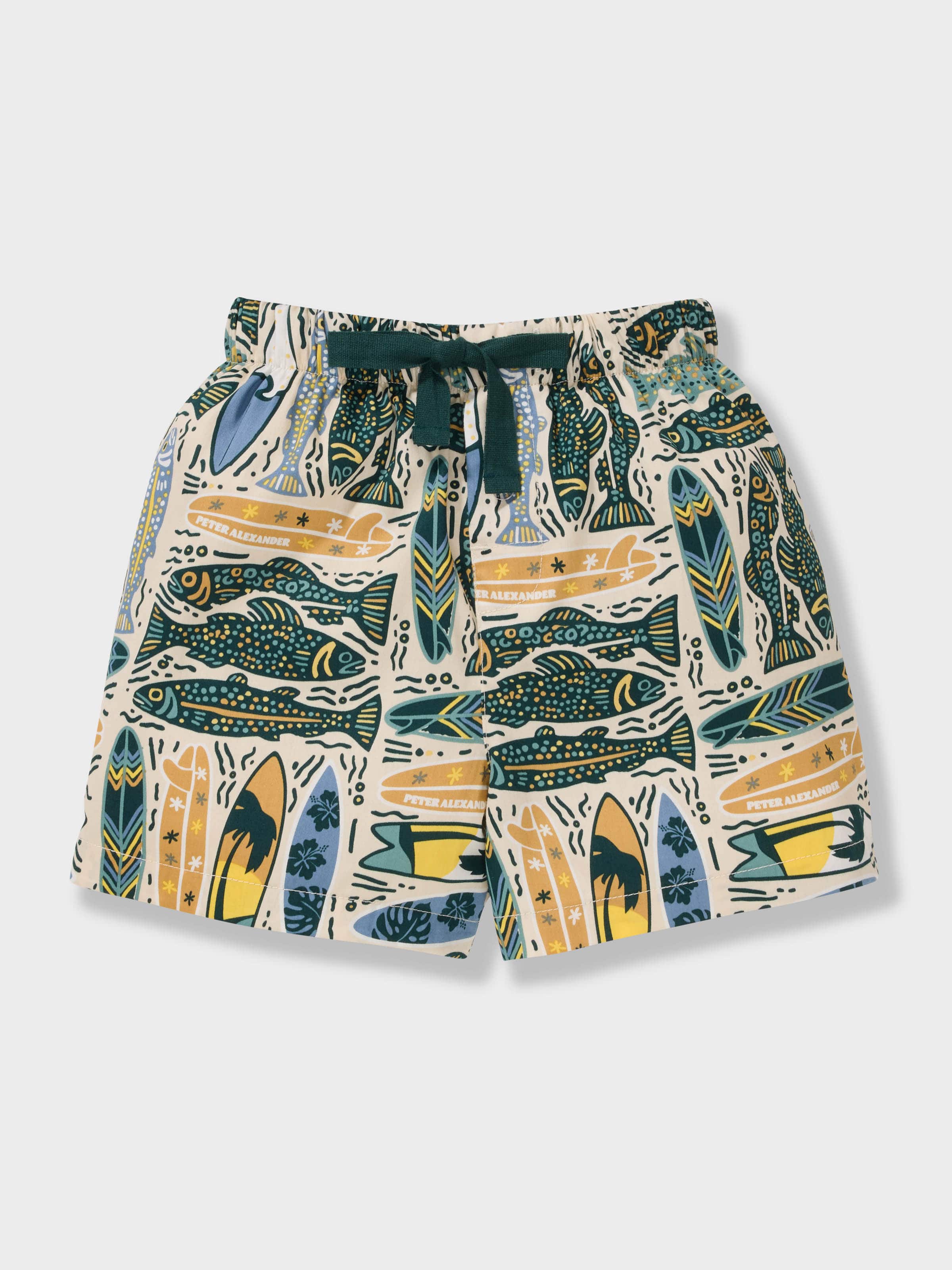Jnr Boys Fishing 100% Cotton Short Pj Set