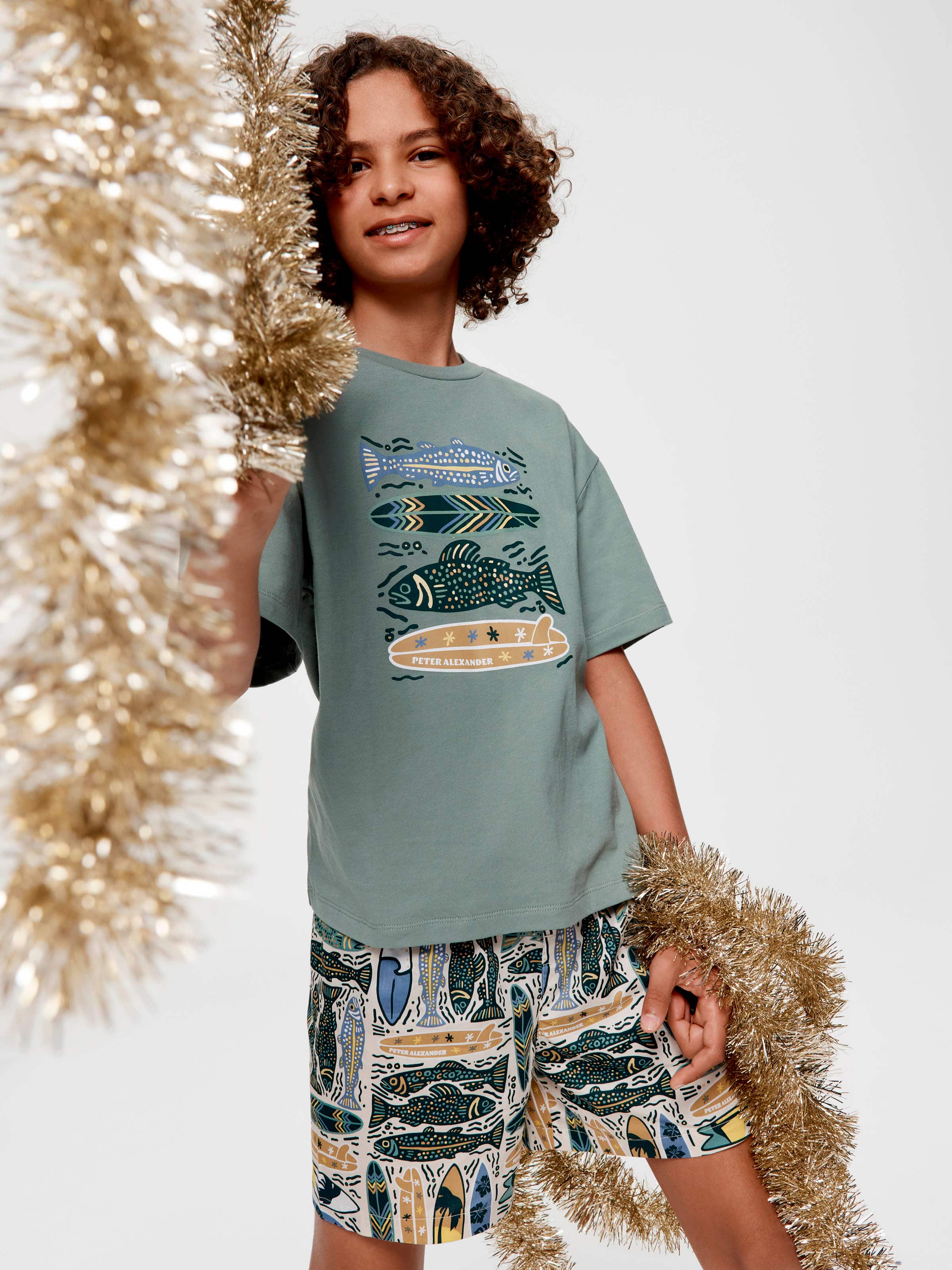 Boys Fishing 100% Cotton Short Pj Set
