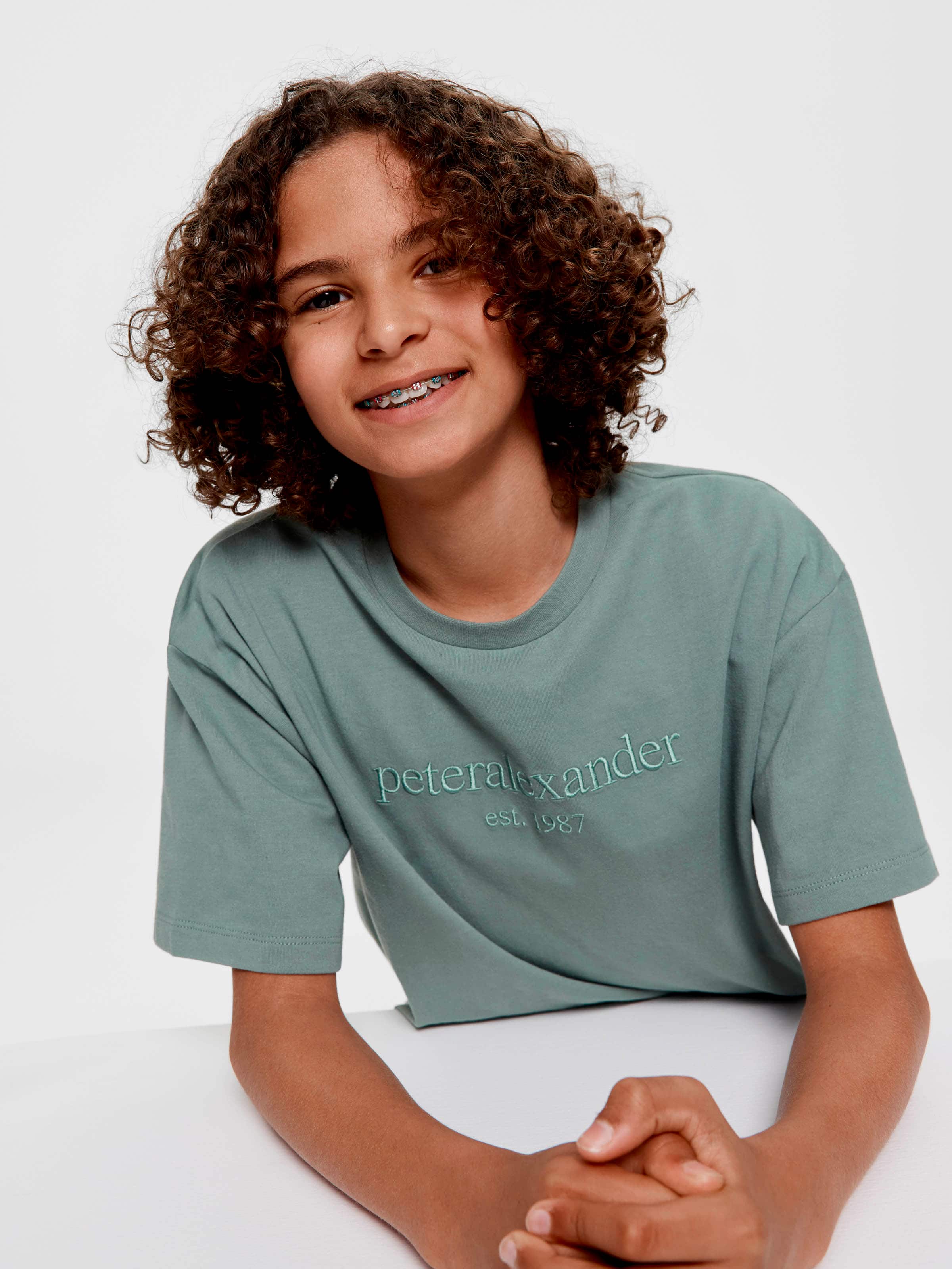 Boys Green Windpowpane Check Short Pj Set