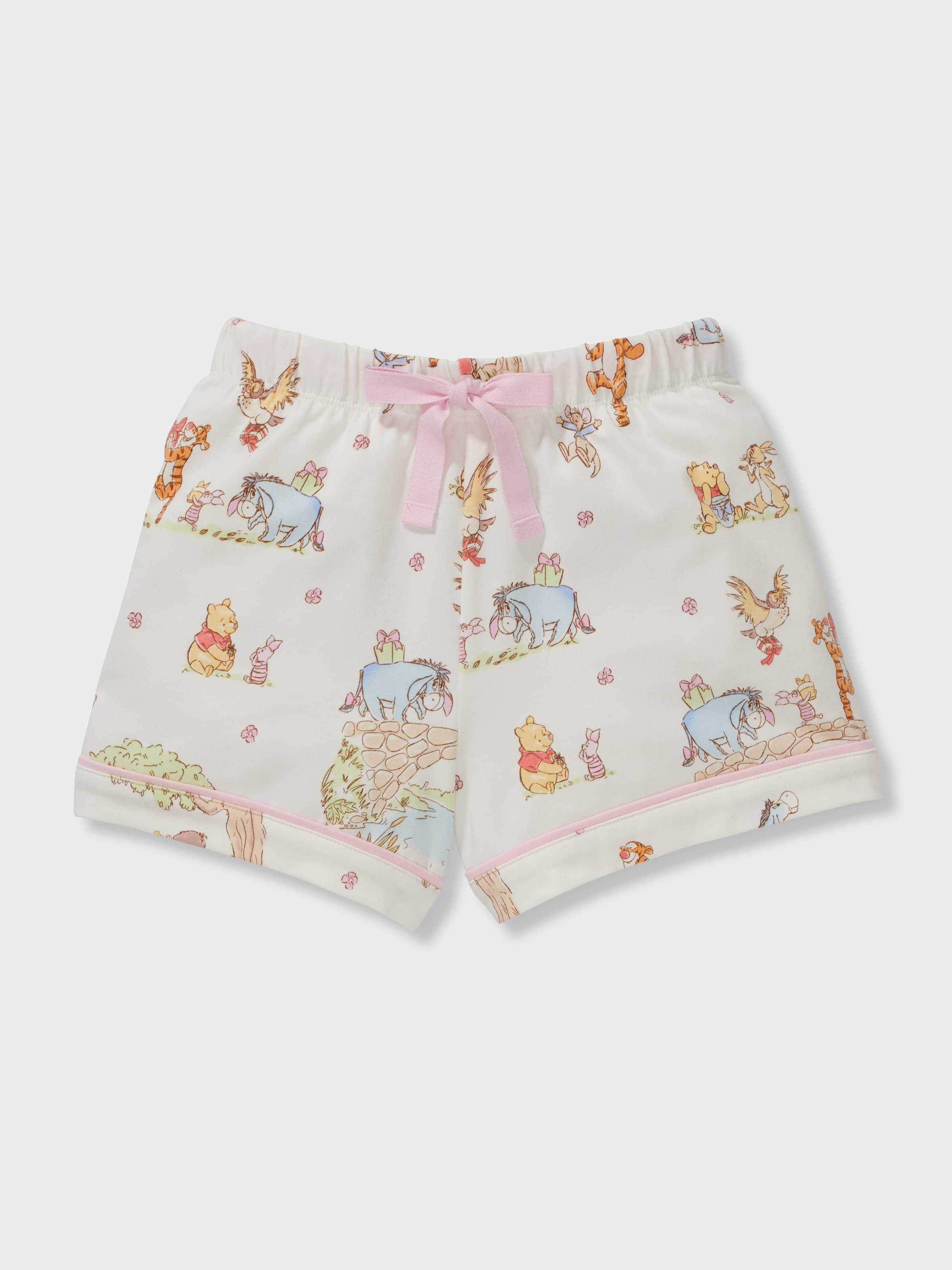 Girls Winnie The Pooh Plush Shortie Pj Set