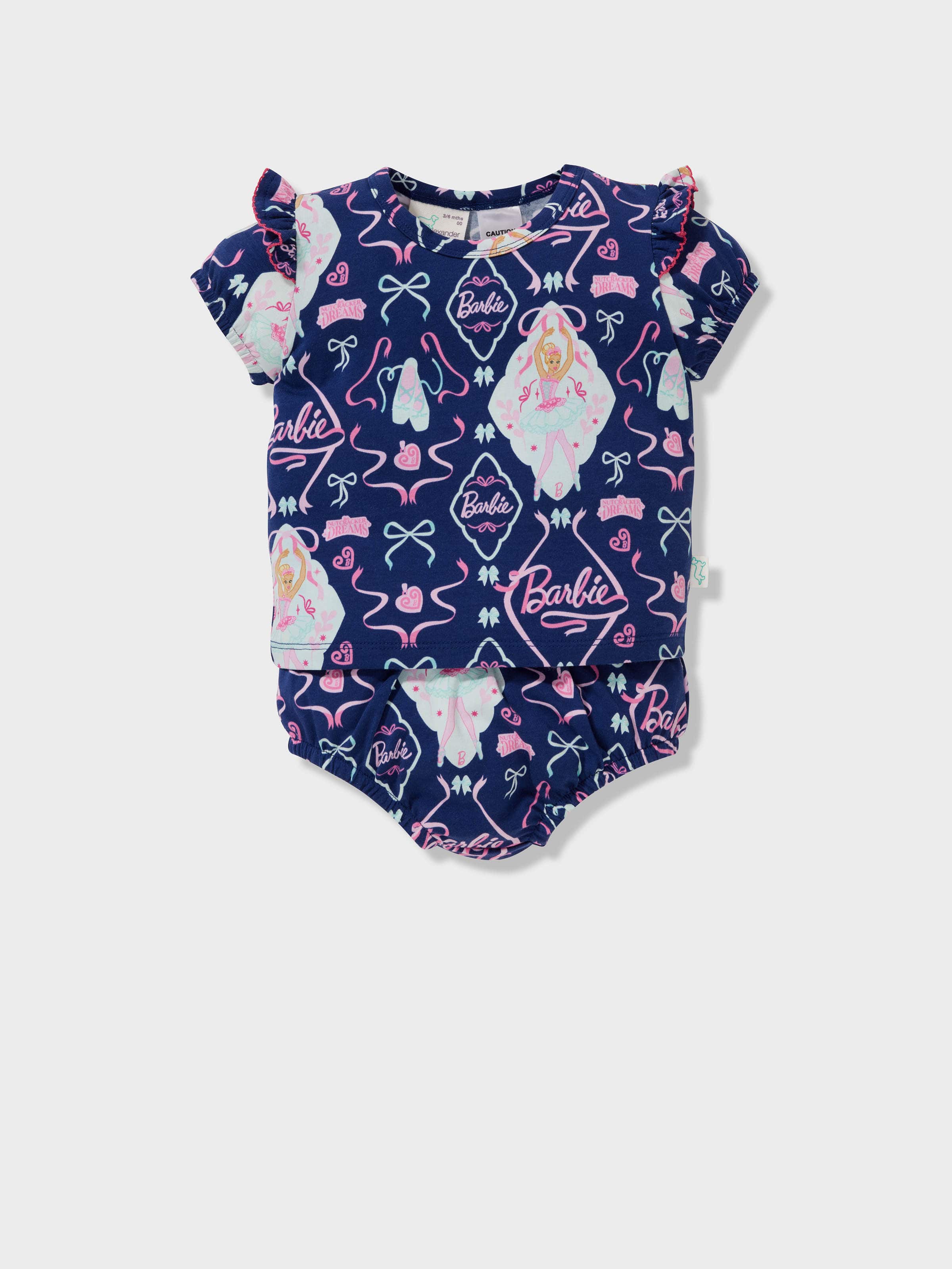 Baby Girls Barbie Short Pj Set