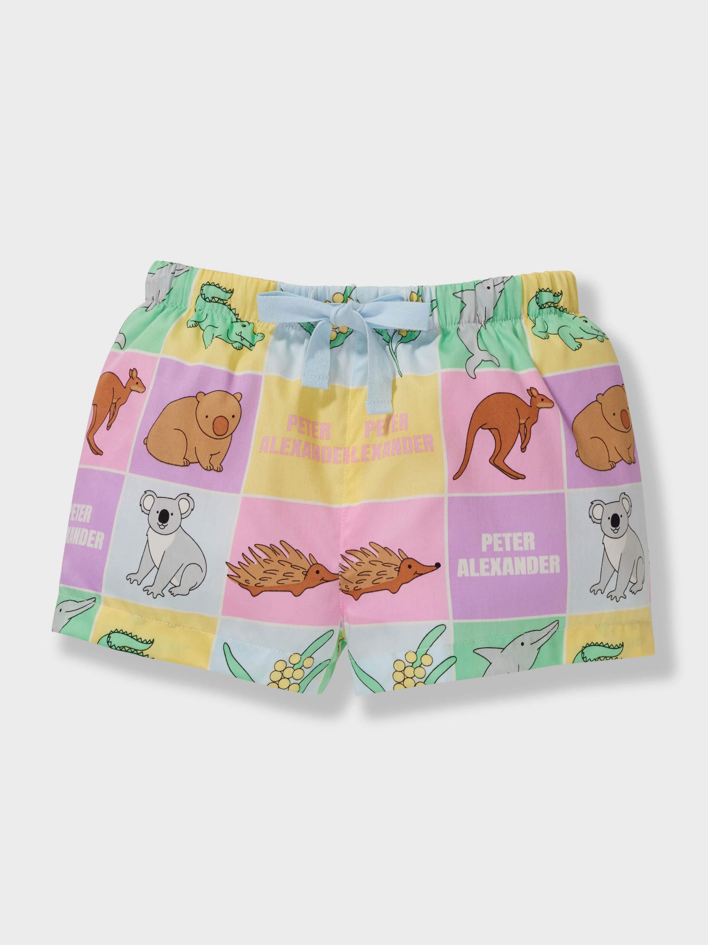 Jnr Girls Aussie Animals 100% Cotton Short Pj Set