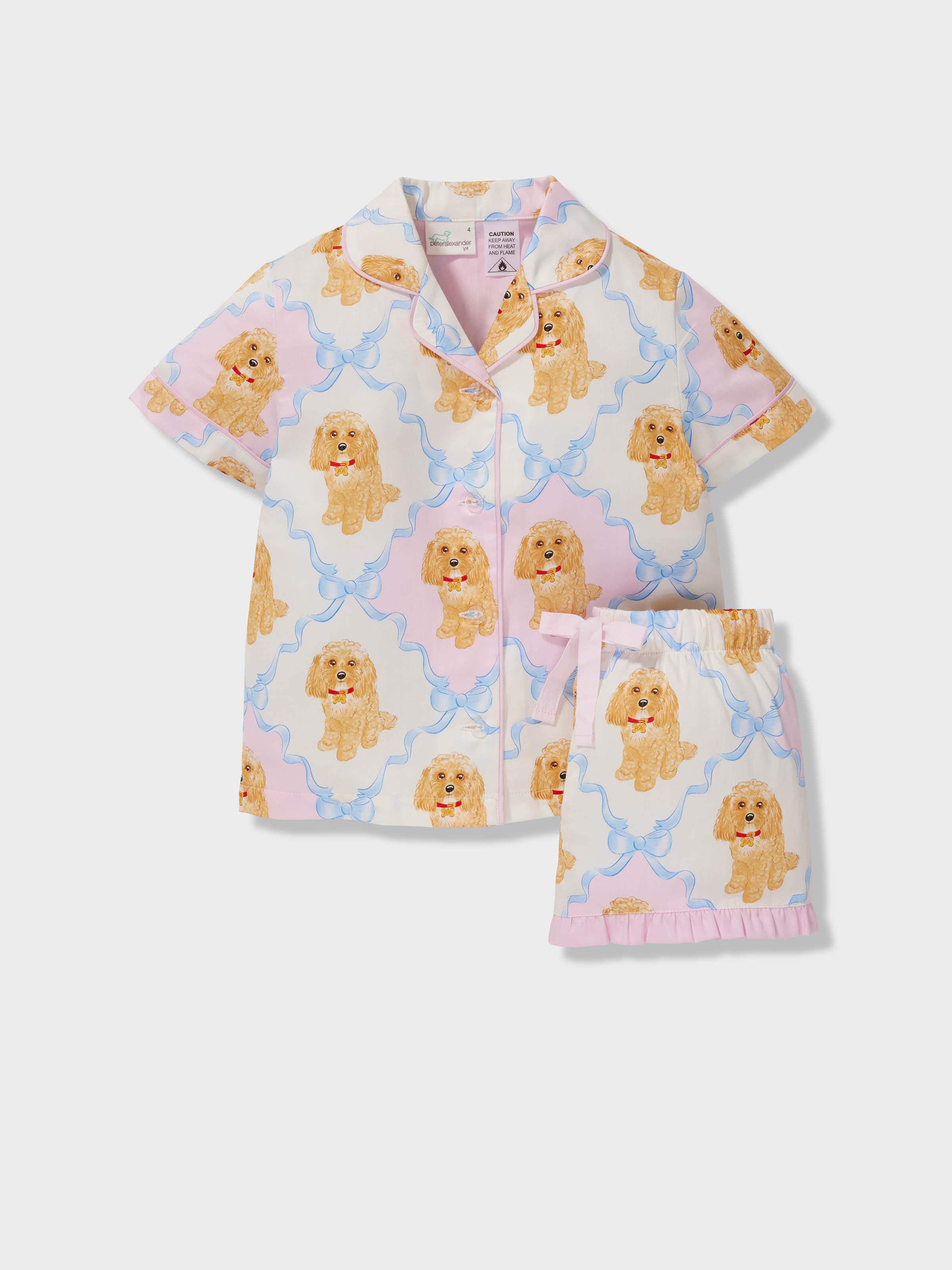 Jnr Girls Groodles 100% Cotton Classic Shortie Pj Set