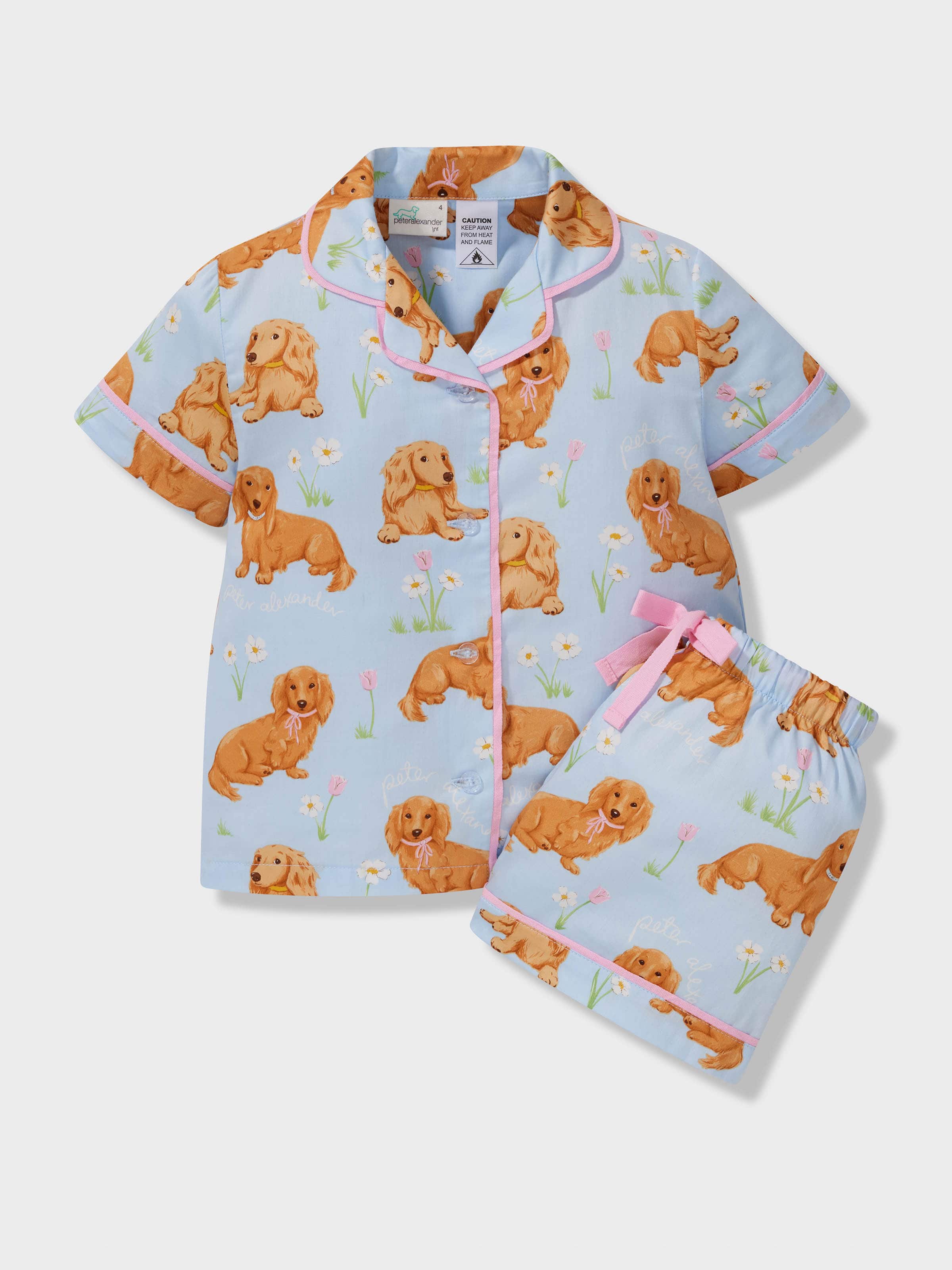 Girls Classic Penny 100% Cotton Shortie Pj Set