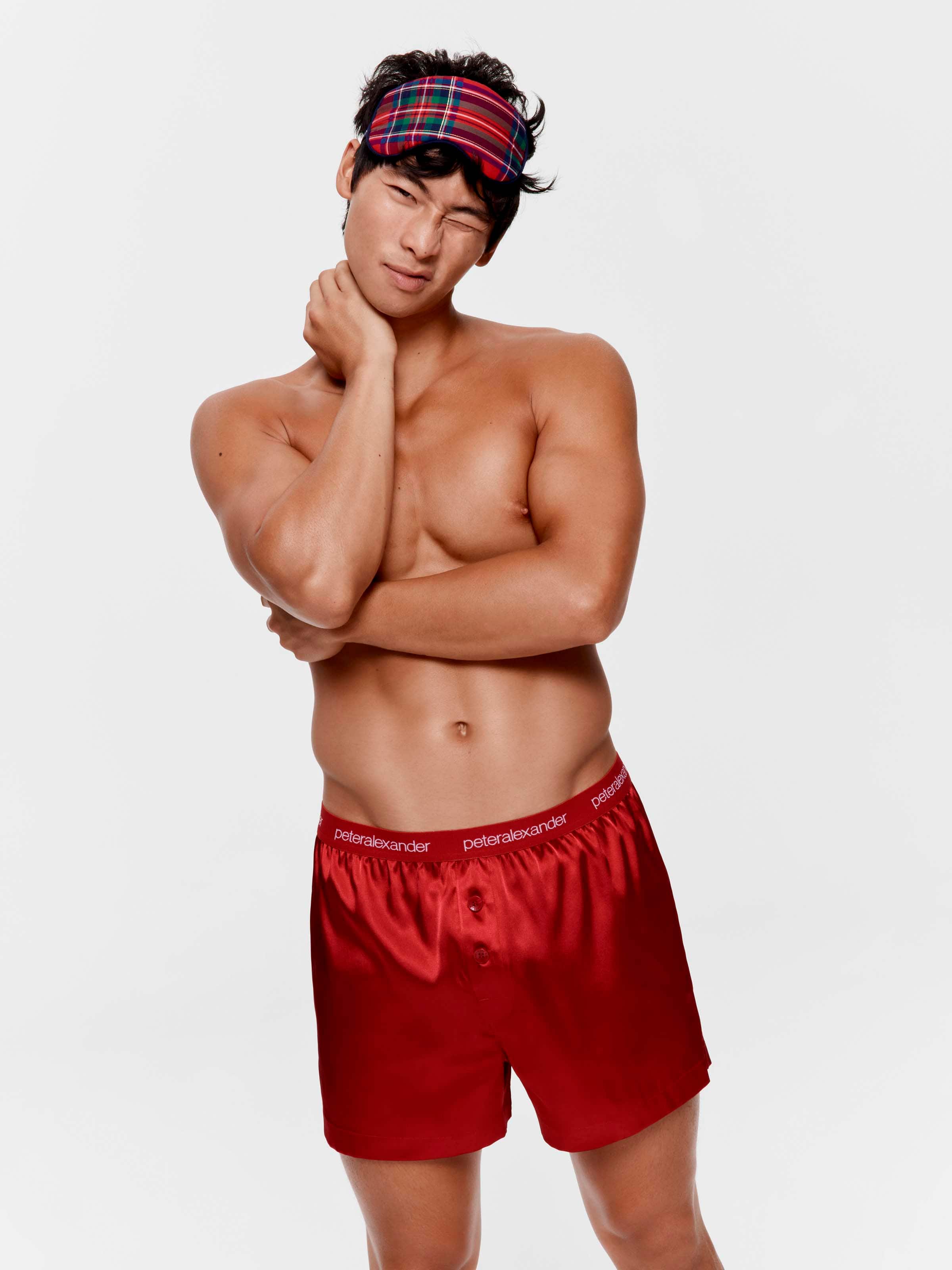 Red Chic Satin Boxer Short