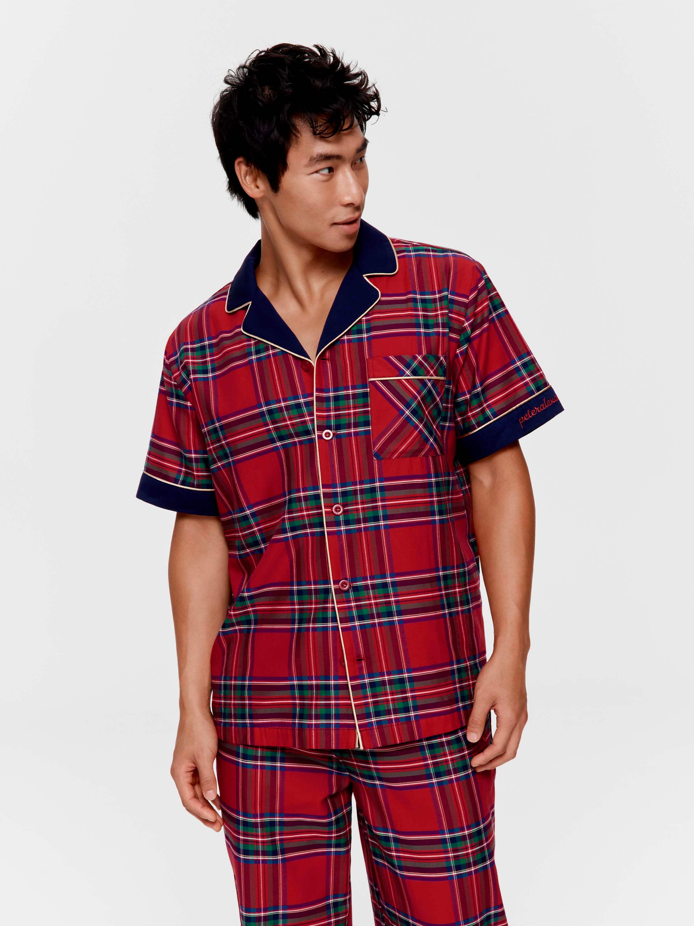Tartan 100% Cotton Short Sleeve Pj Shirt