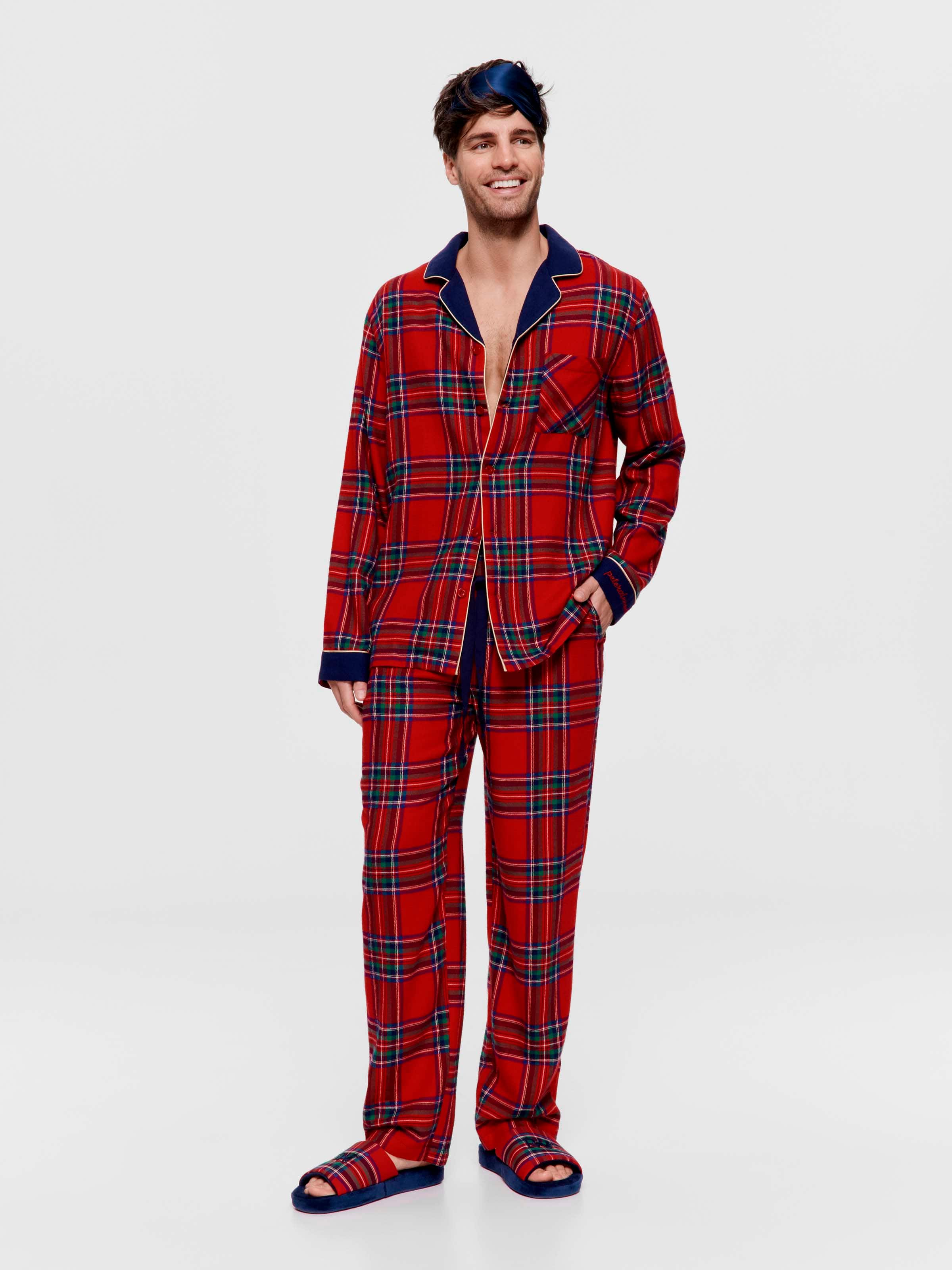 Tartan Long Sleeve Bamboo Flannelette Pj Set