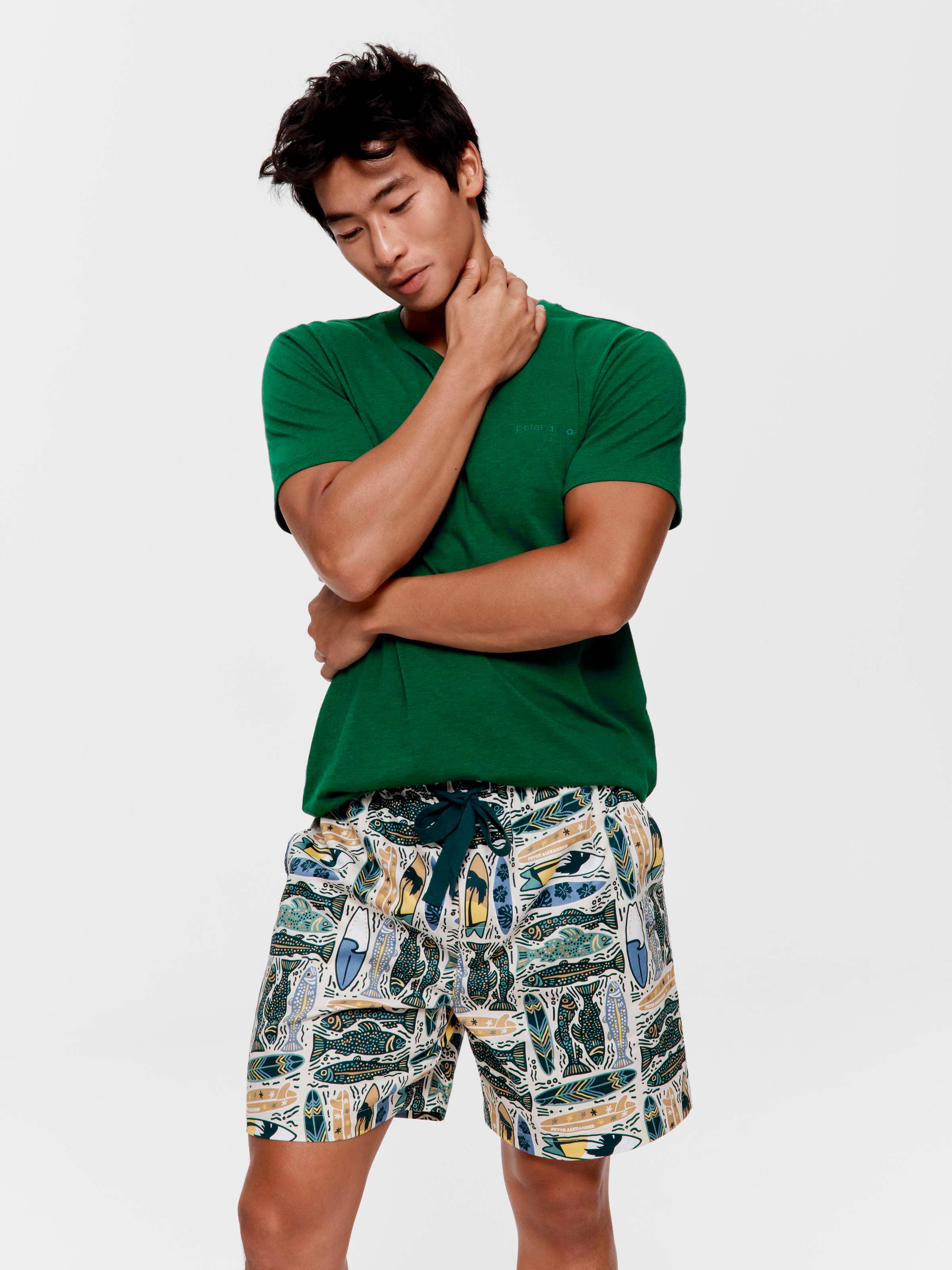 Fish 100% Cotton Mid Short