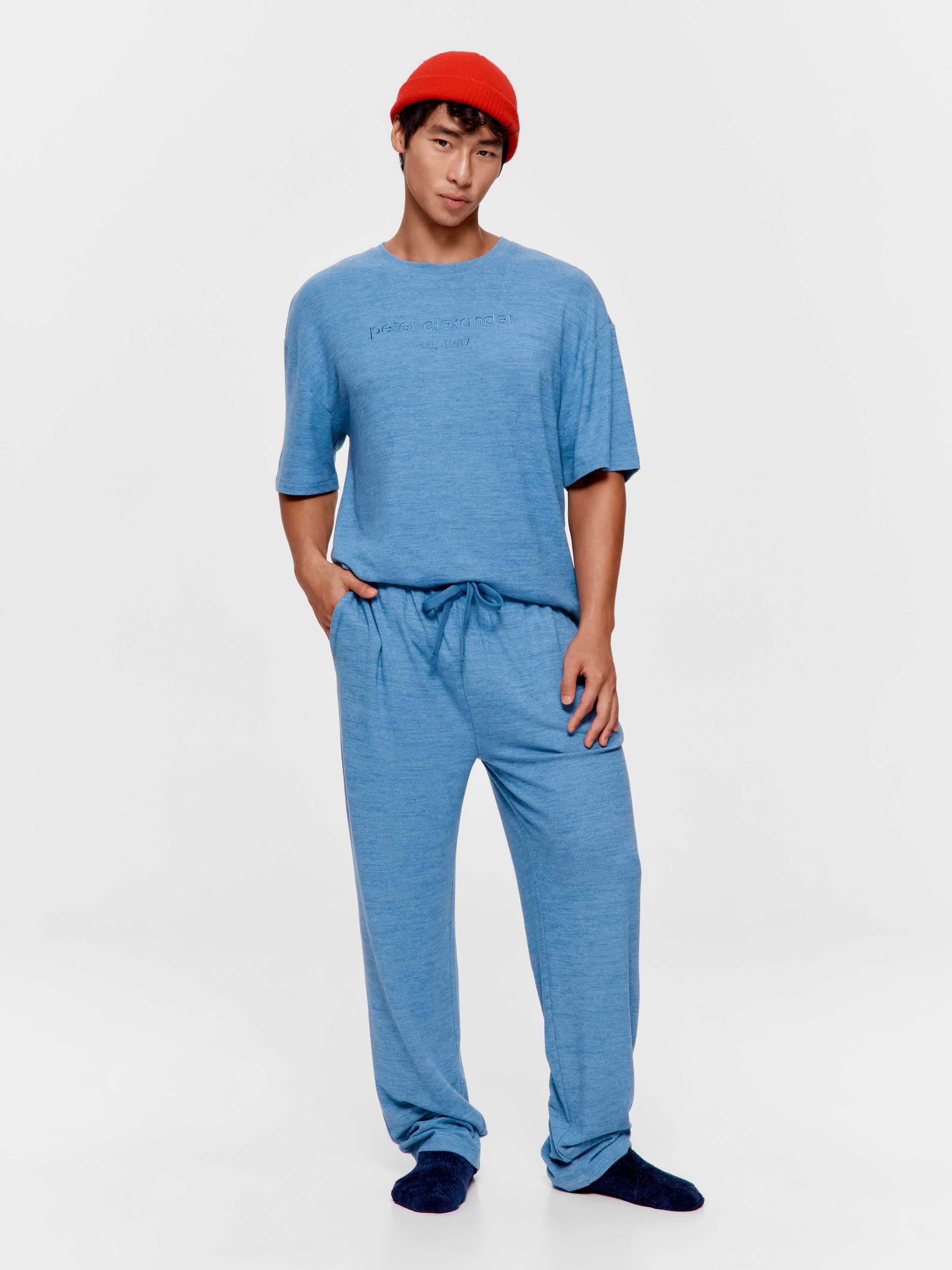 Blue Fuzzy Classic Pj Pant