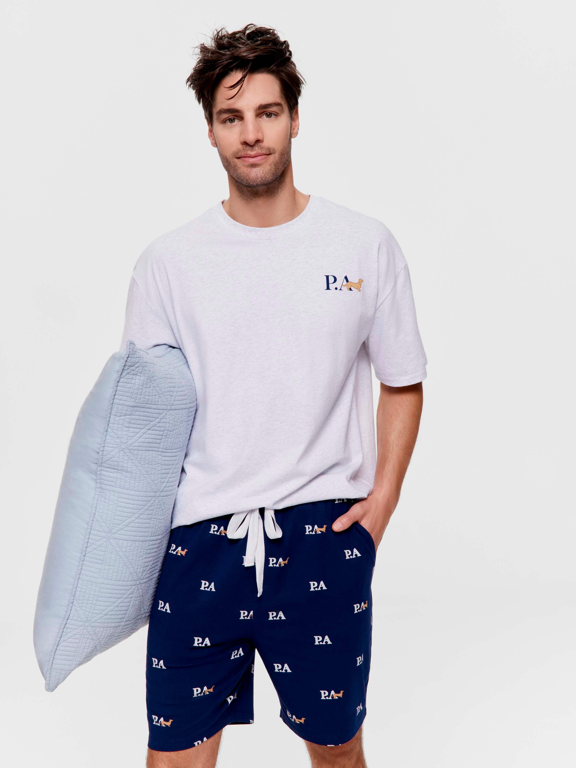 P.A. Heritage Navy Boxed Shortie Pj Set