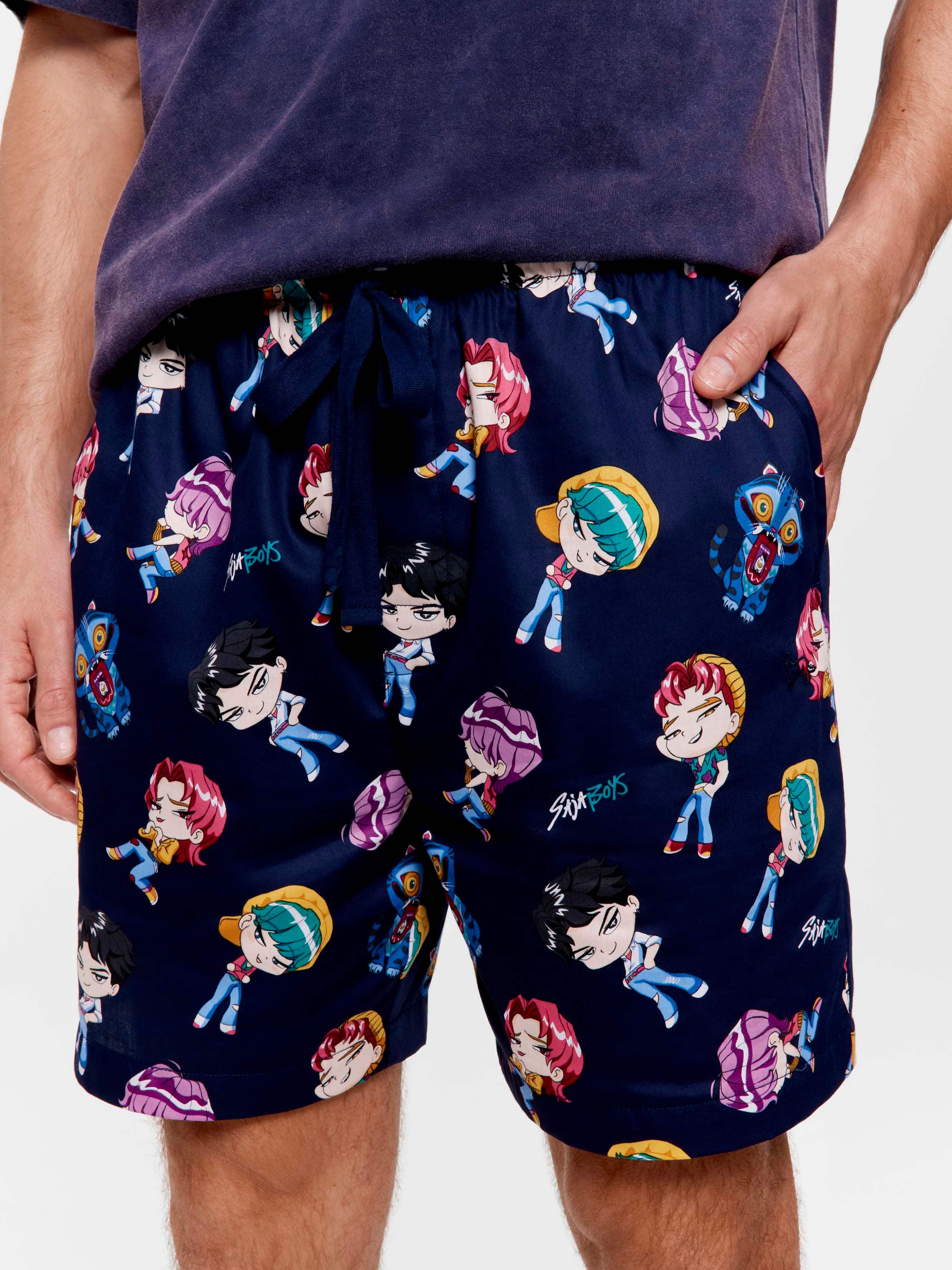 K-Pop Demon Hunters Saja Boys 100% Cotton Mid Short