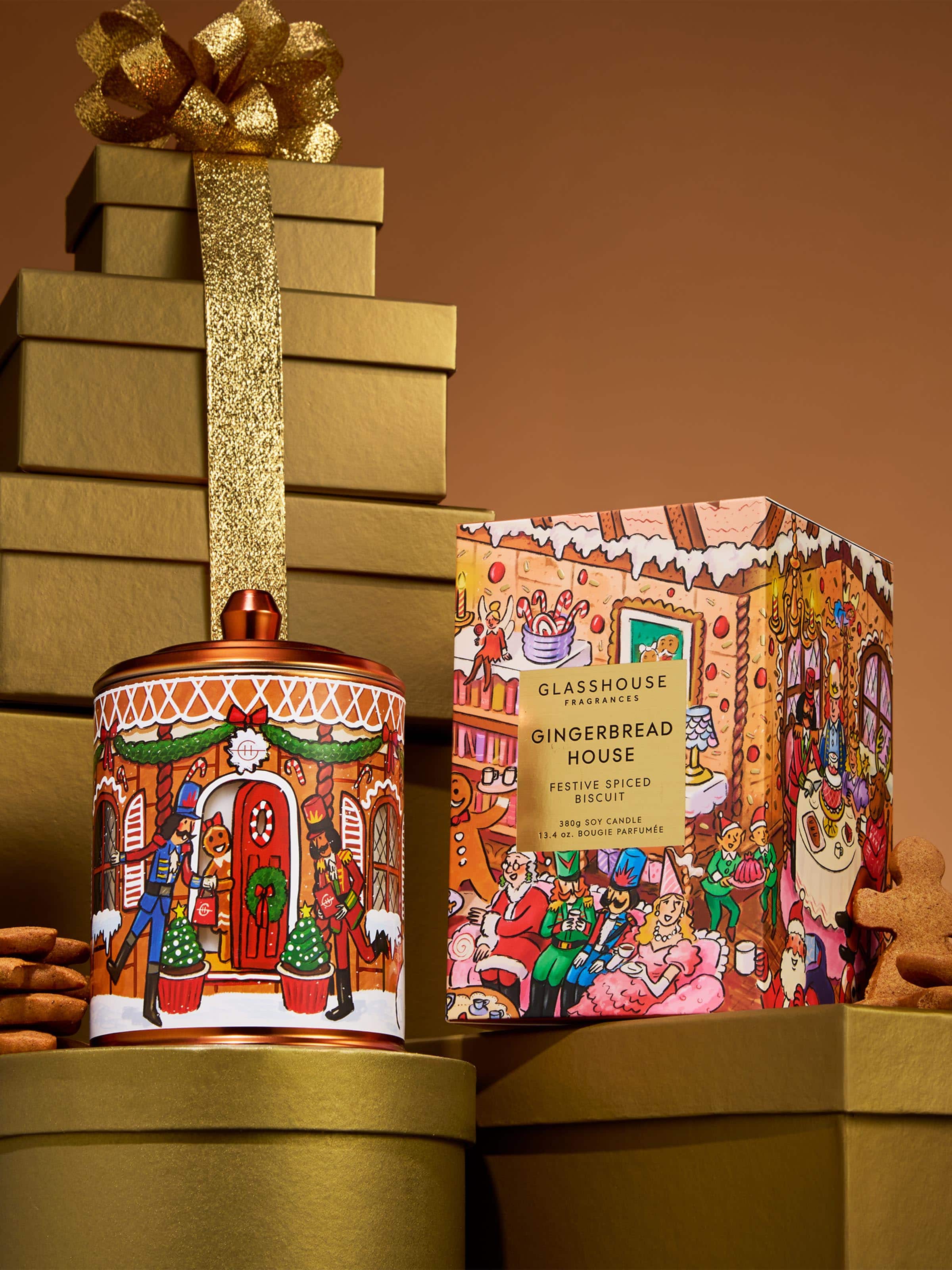 Glasshouse Limited Edition Gingerbread House 380G Candle