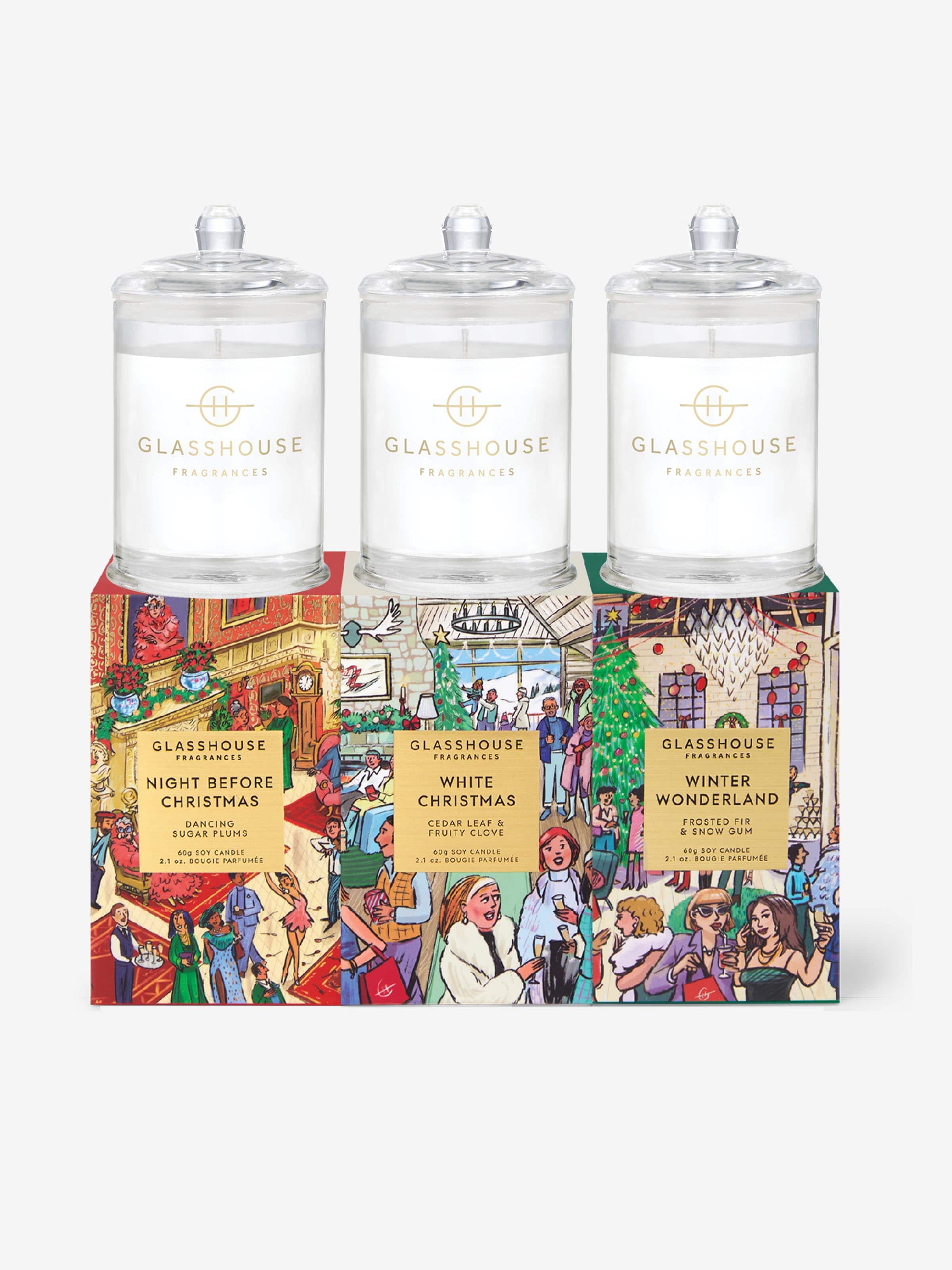 Glasshouse Limited Edition Christmas Trio 3X60g Candles