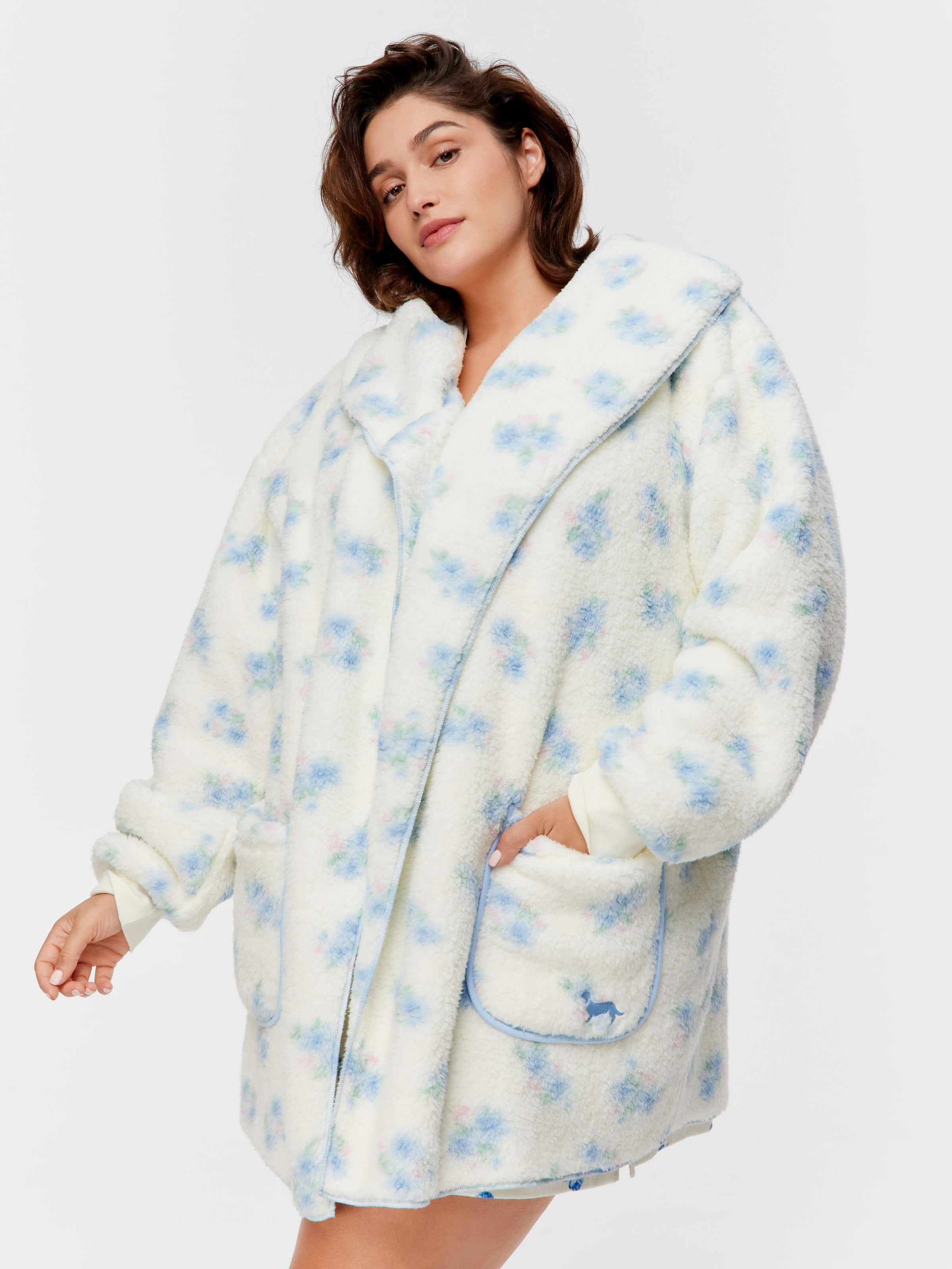 P.A. Plus Ditsy Floral Fleece Gown