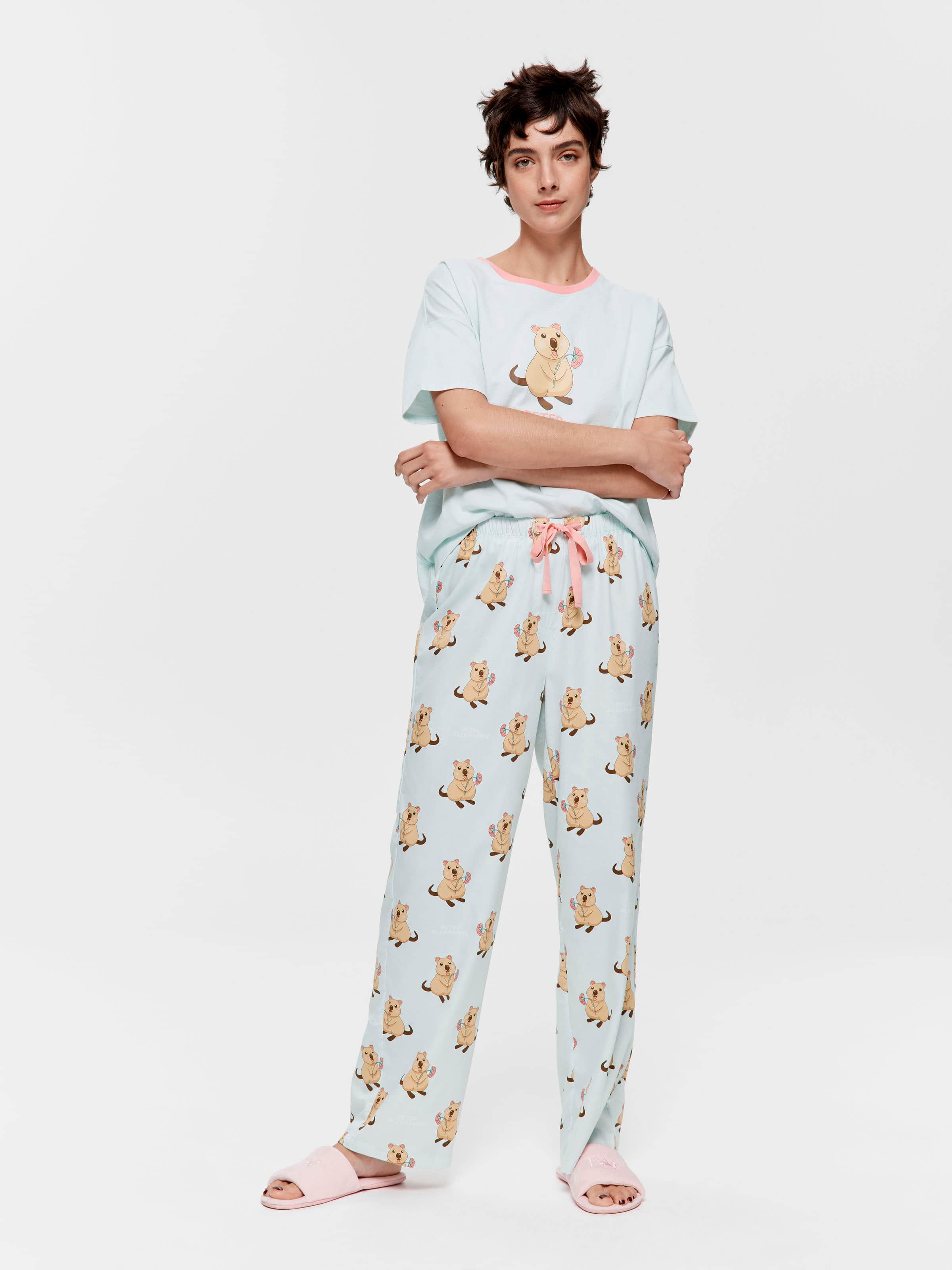 Quokka Mint 100% Cotton Classic Pj Pant