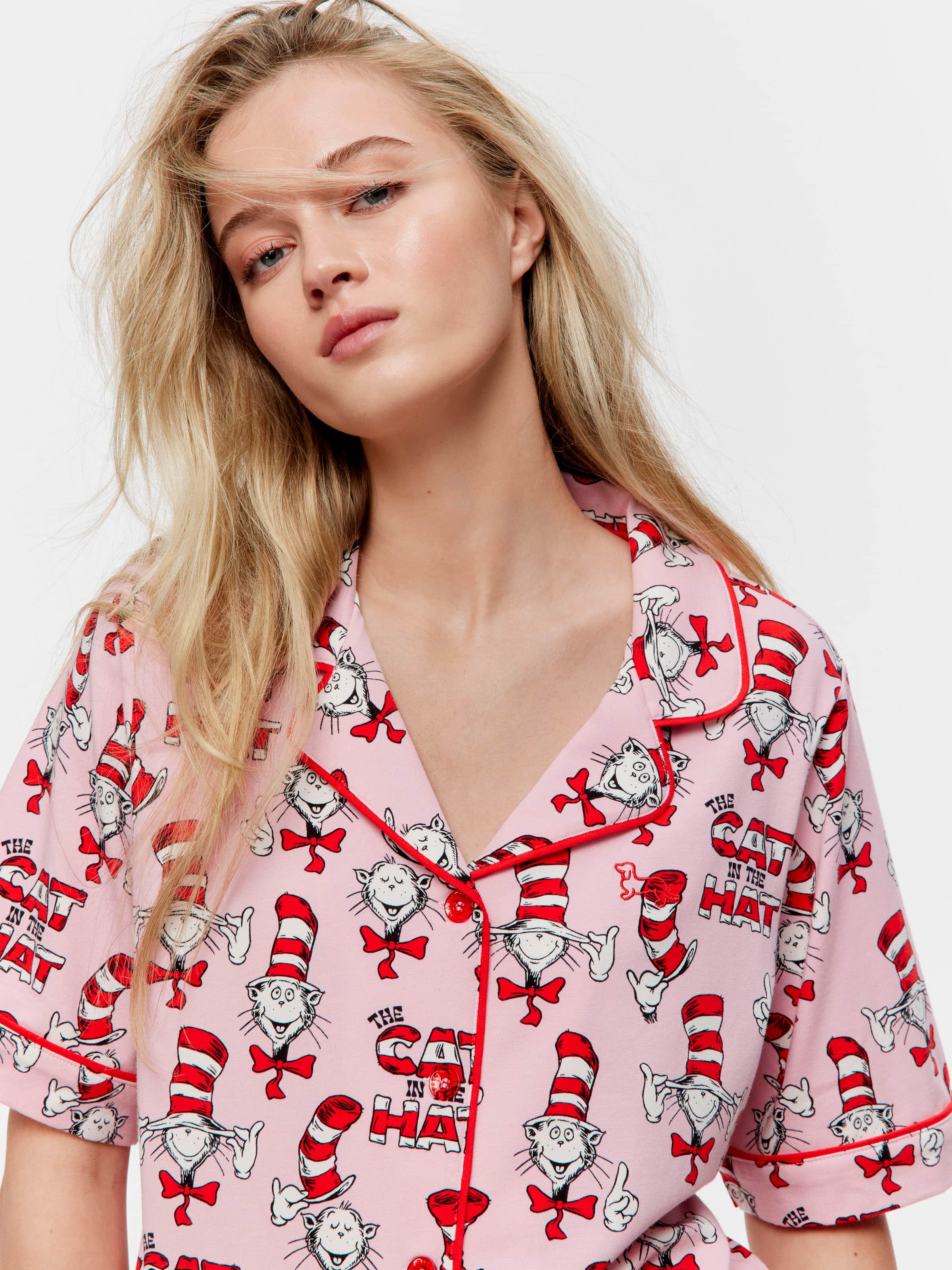 Dr Seuss The Cat In The Hat Shortie Pj Set