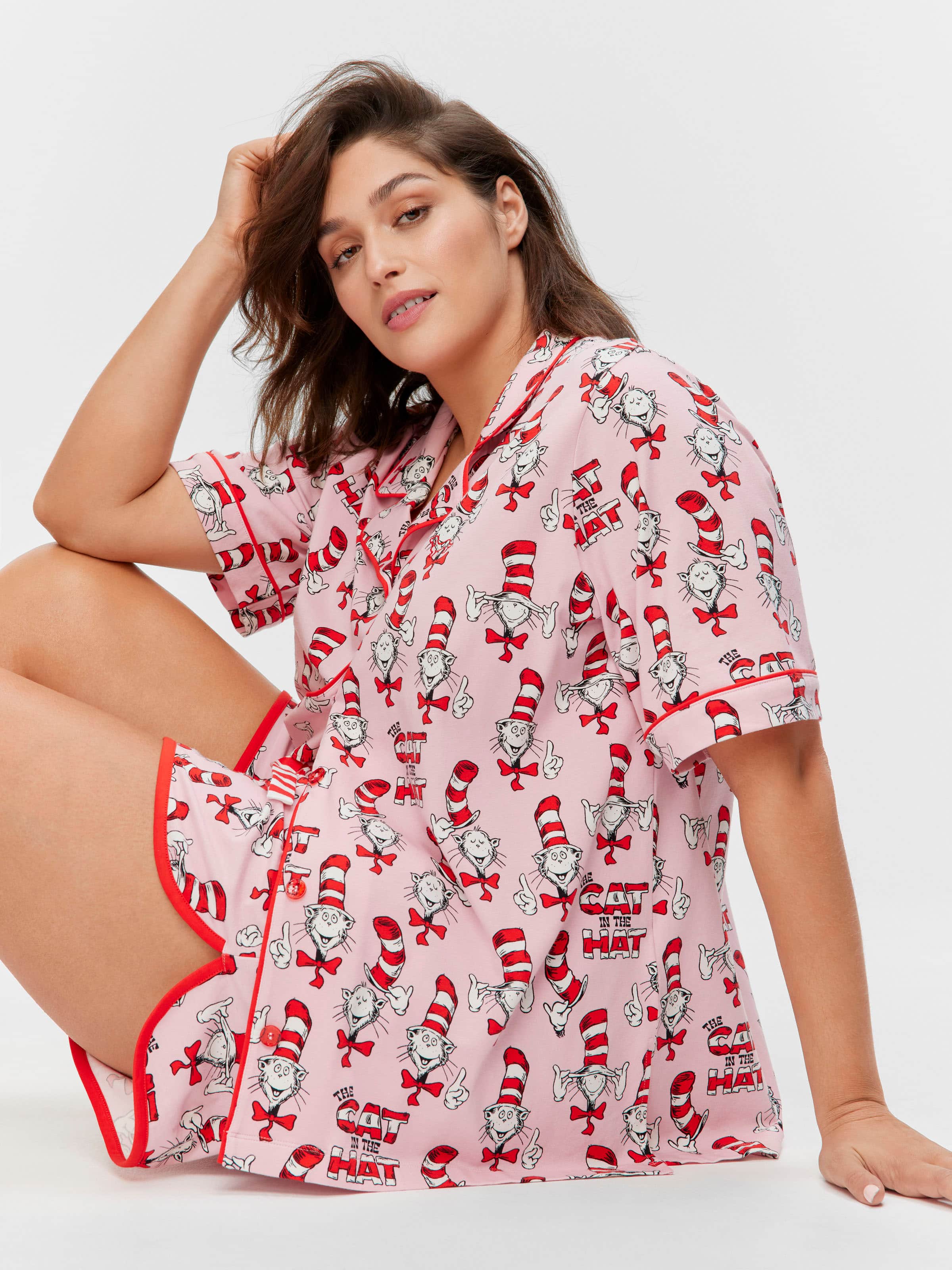 P.A. Plus Dr Seuss The Cat In The Hat Shortie Pj Set