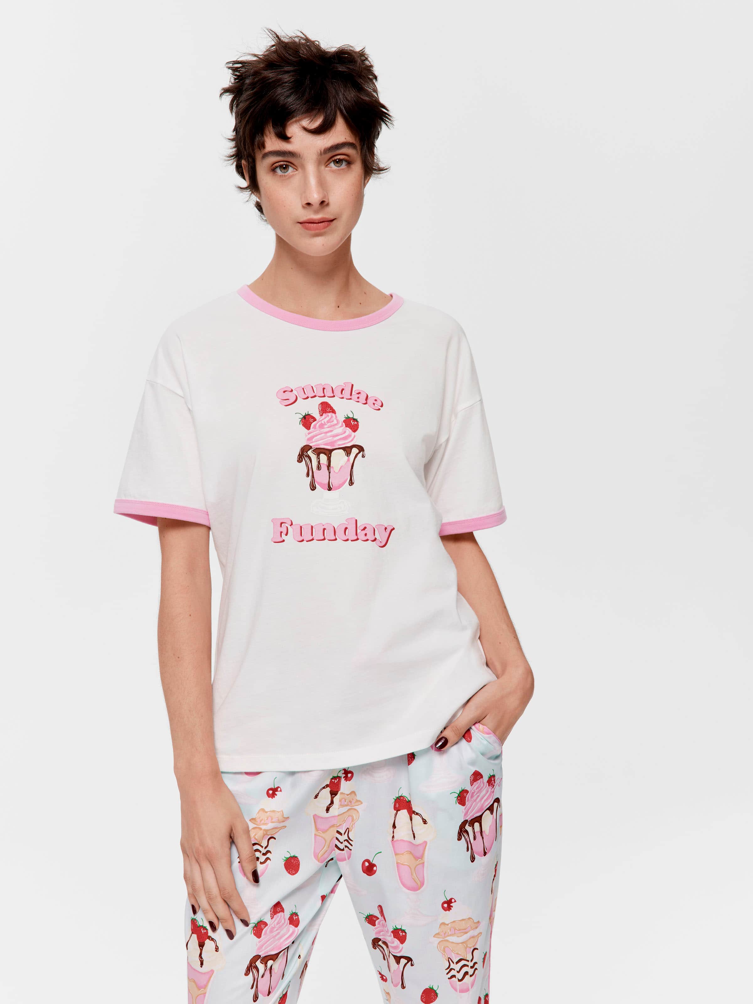 Ice Cream Sundae 100% Cotton Oversized Tee