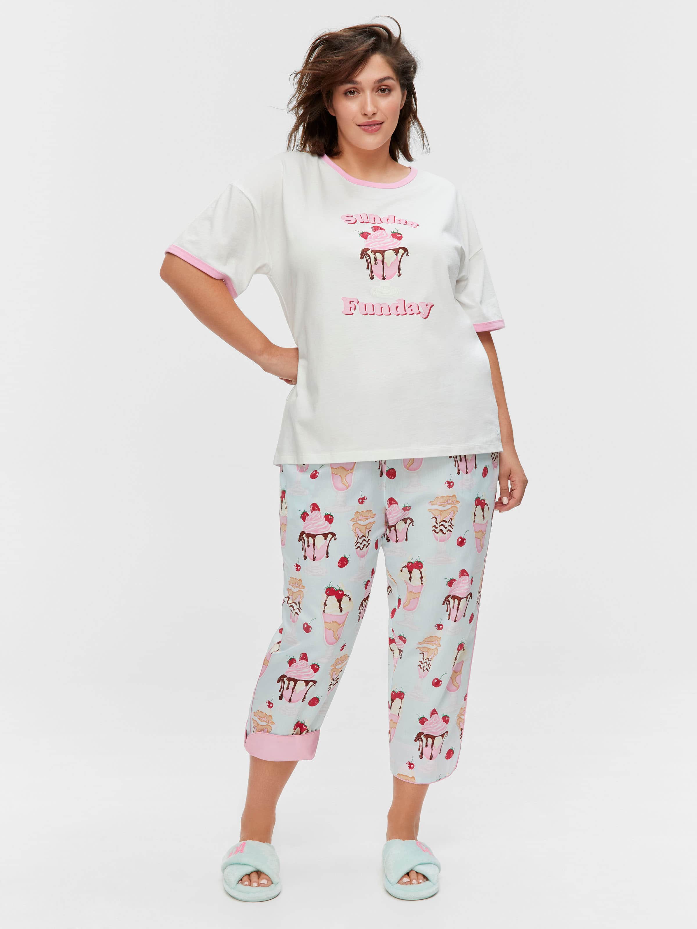 P.A. Plus Ice Cream Sundae 100% Cotton Oversized Tee
