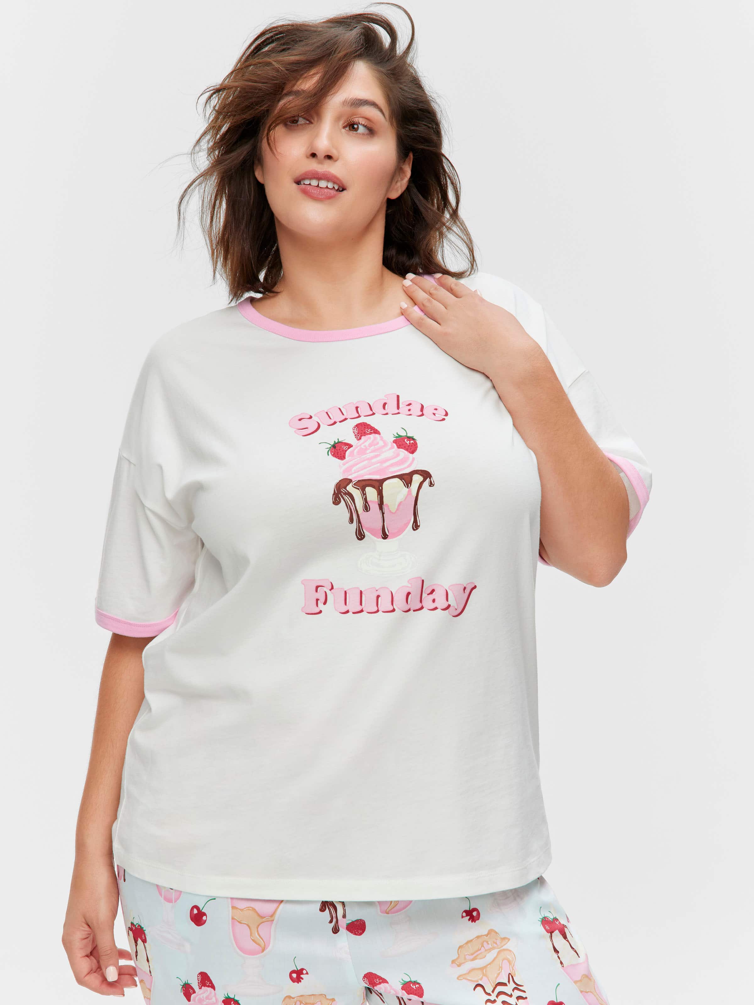 P.A. Plus Ice Cream Sundae 100% Cotton Oversized Tee