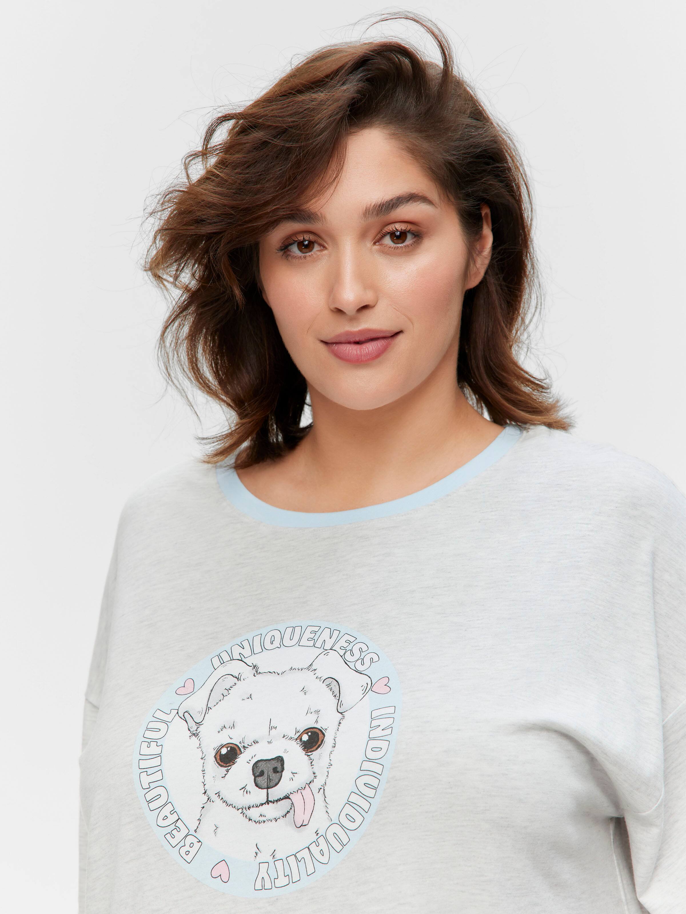 P.A. Plus Cute Dog Oversized Tee