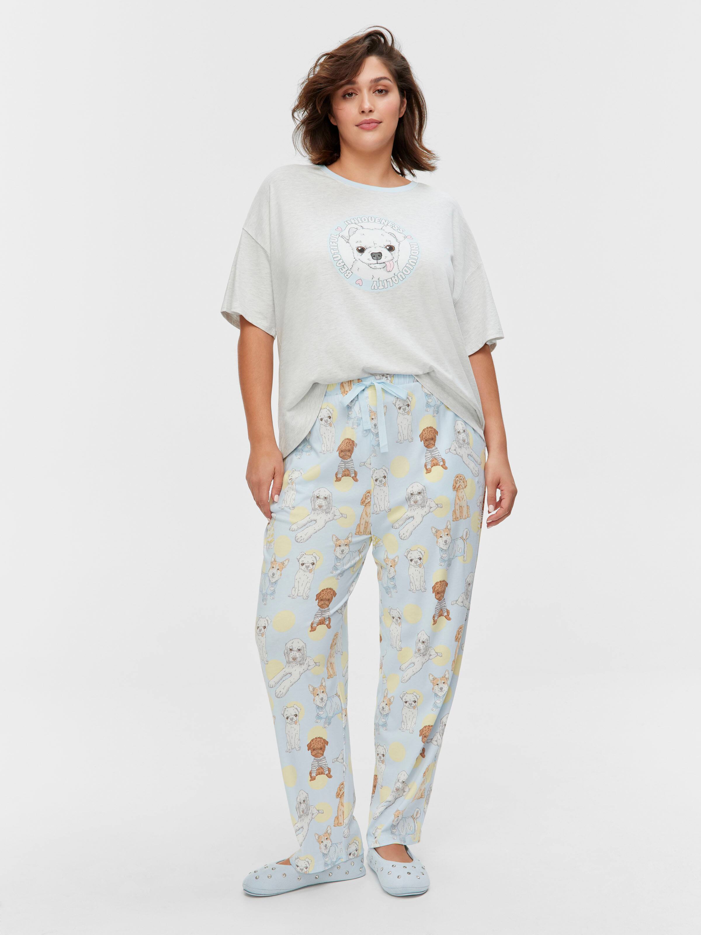 P.A. Plus Cute Dogs Straight Leg Pj Pant