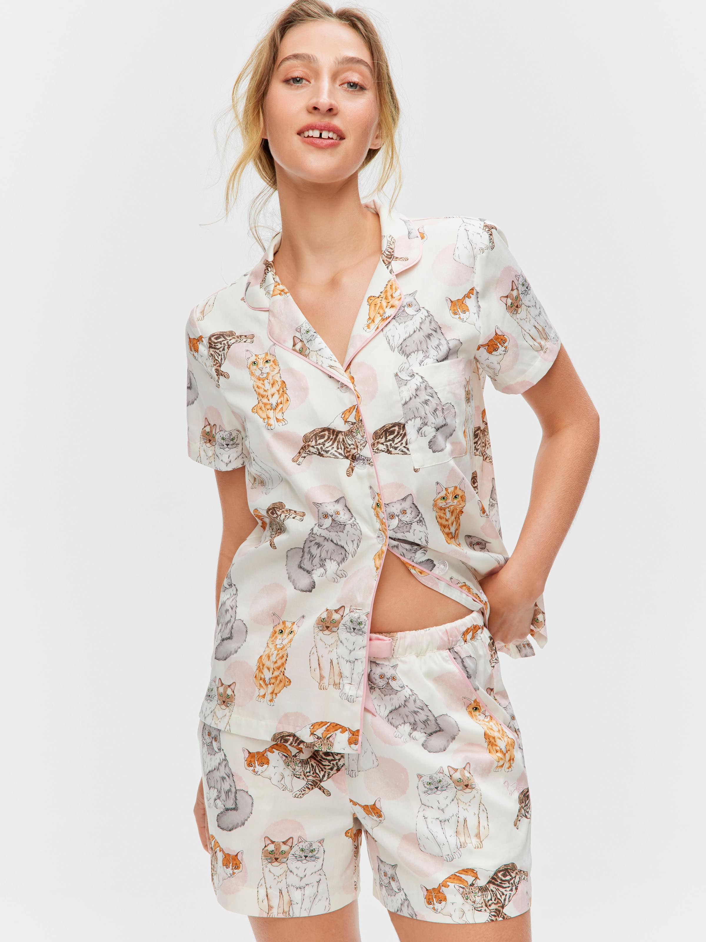 Cats 100% Cotton Short Sleeve Shirt