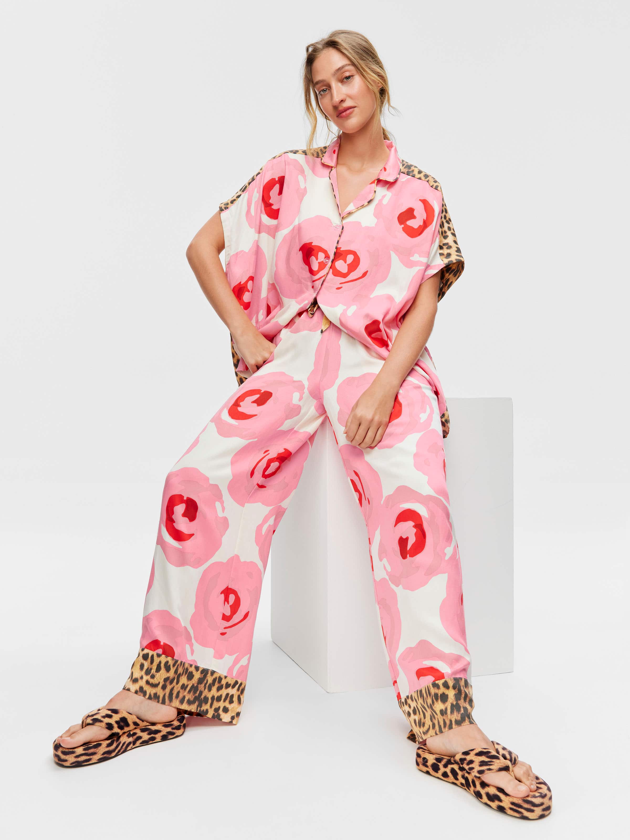 Floral Leopard Fashion Pj Set