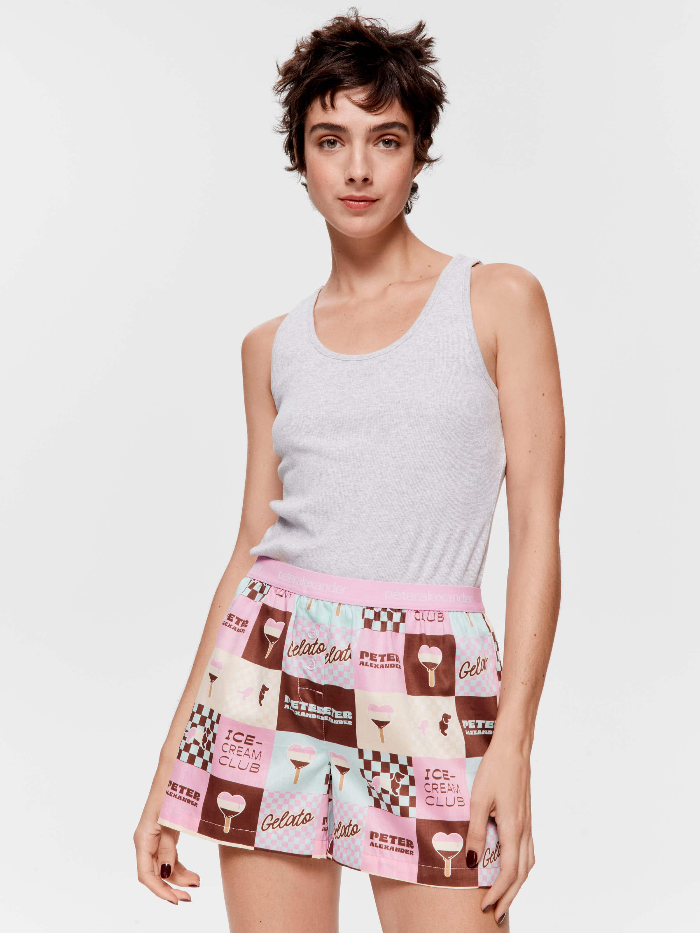 Ice Cream 100% Cotton Mid Short