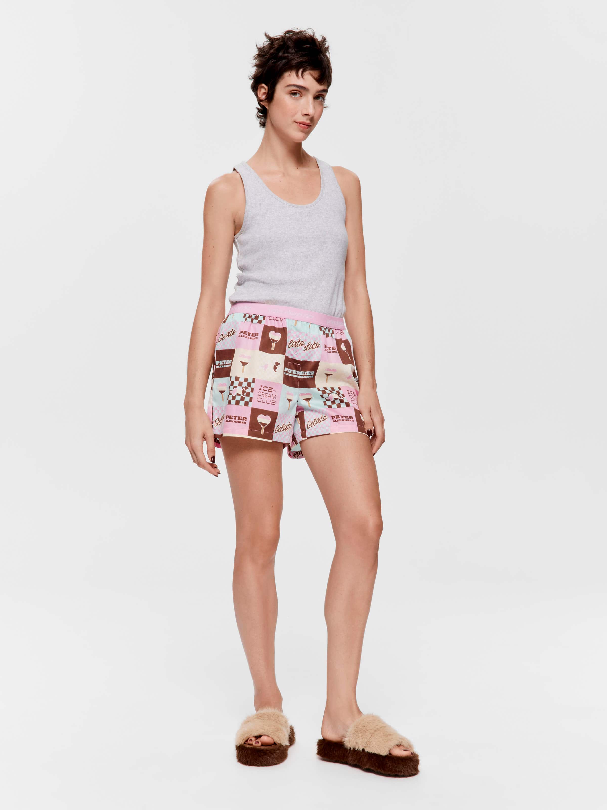 Ice Cream 100% Cotton Mid Short