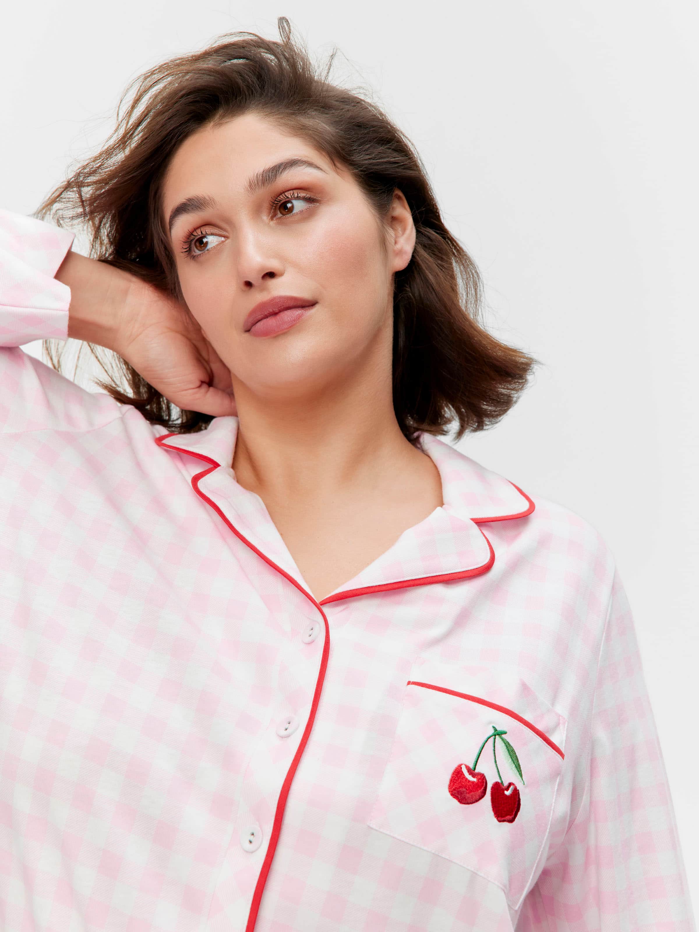 P.A. Plus Cherry On Top Long Sleeve Nightshirt