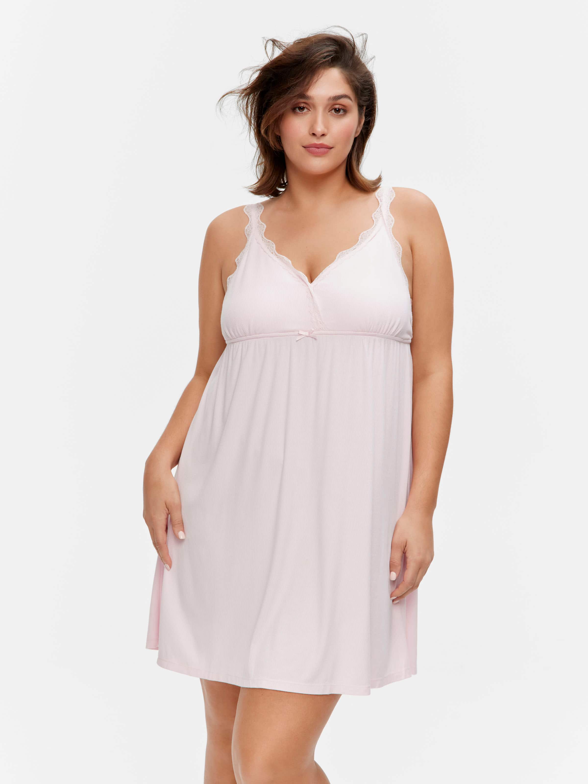 P.A. Plus Pink Rib Babydoll Nightie