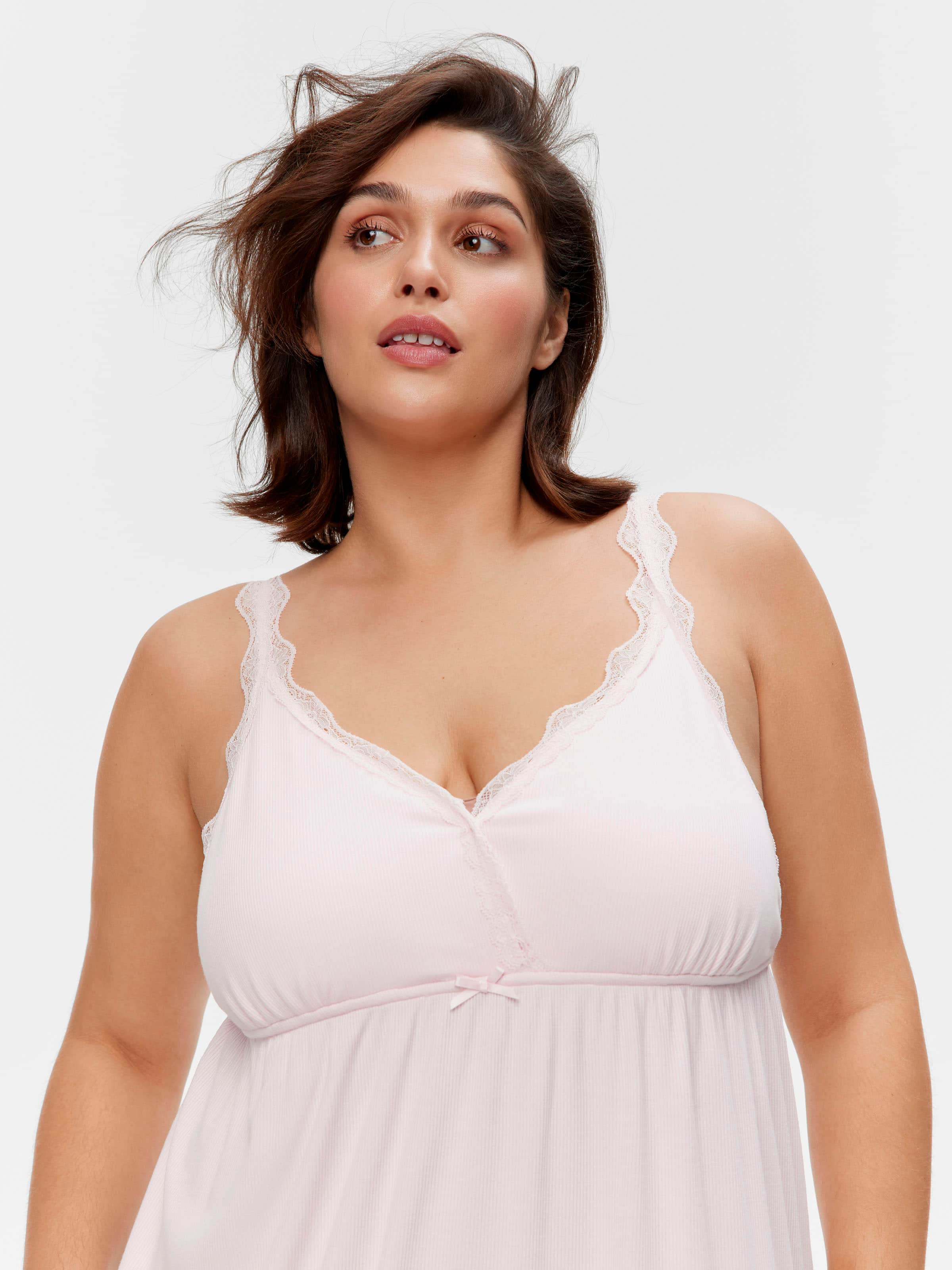 P.A. Plus Pink Rib Babydoll Nightie