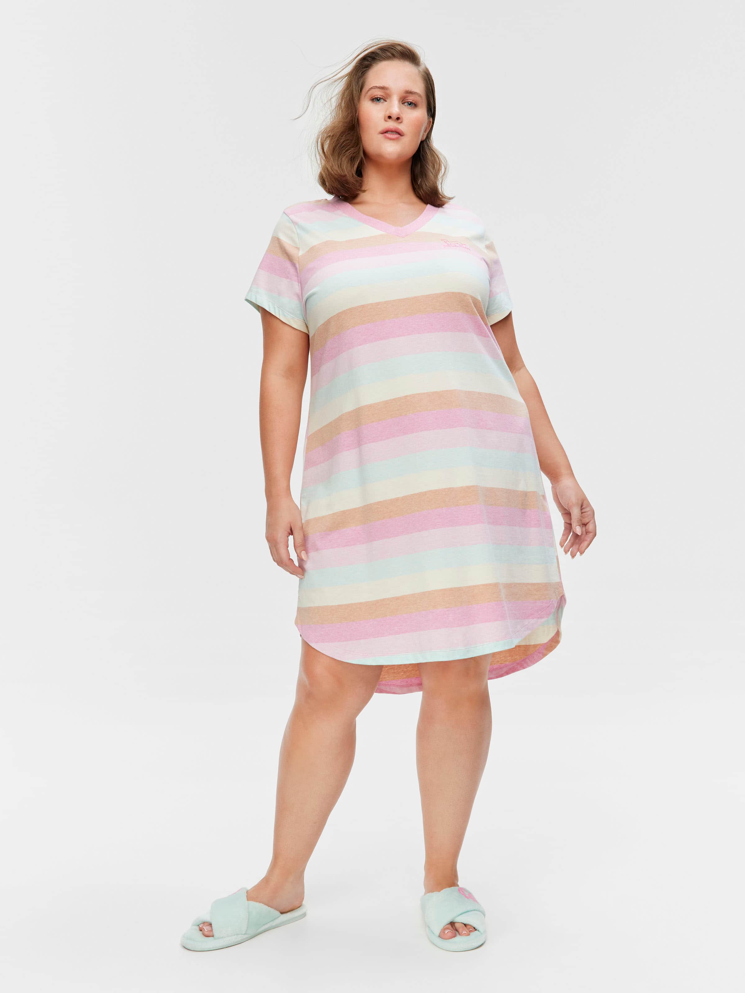 P.A. Plus Pastel Striped Nightie