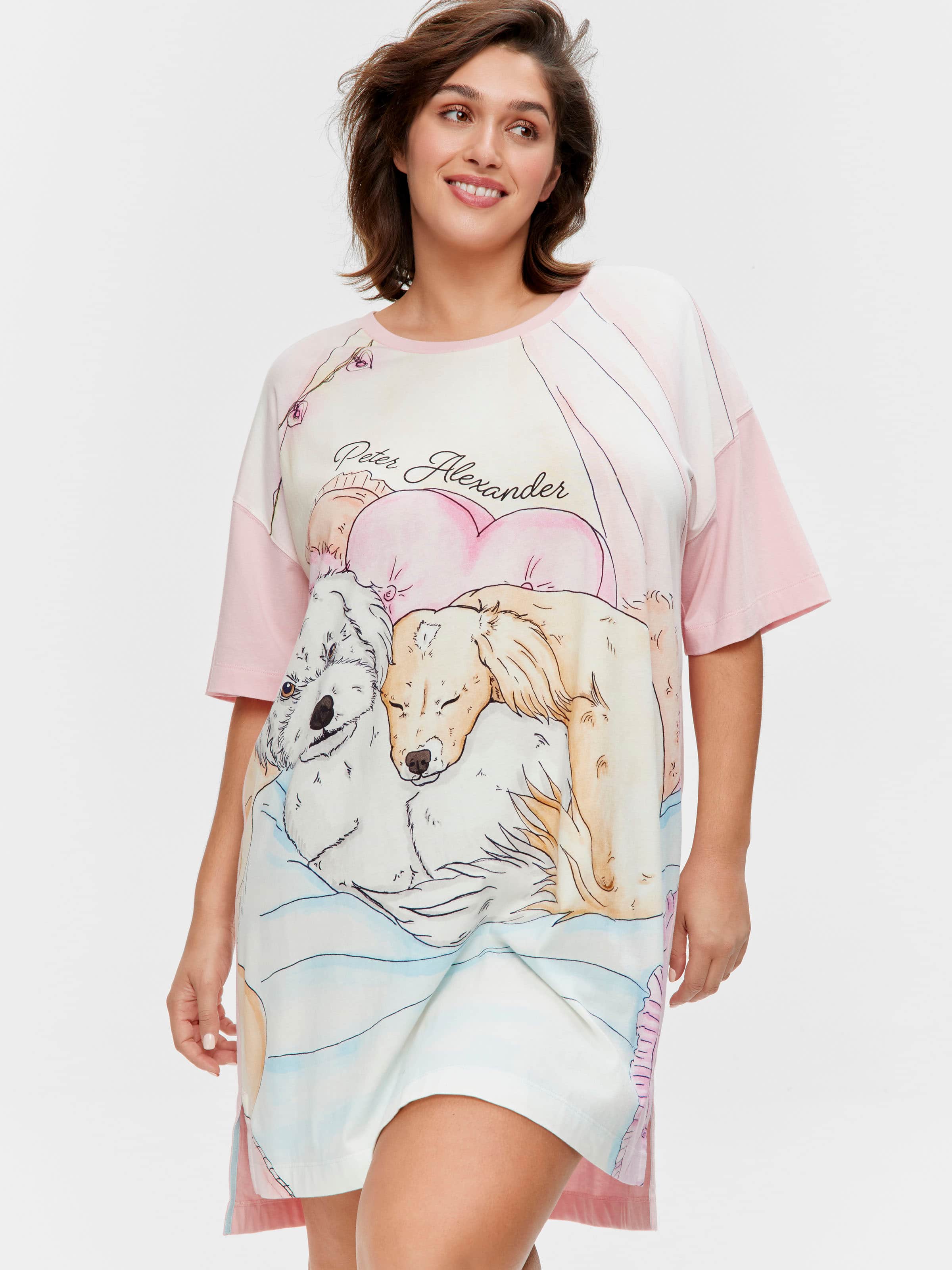 P.A. Plus Dog Nap Split Hem Sleep Tee