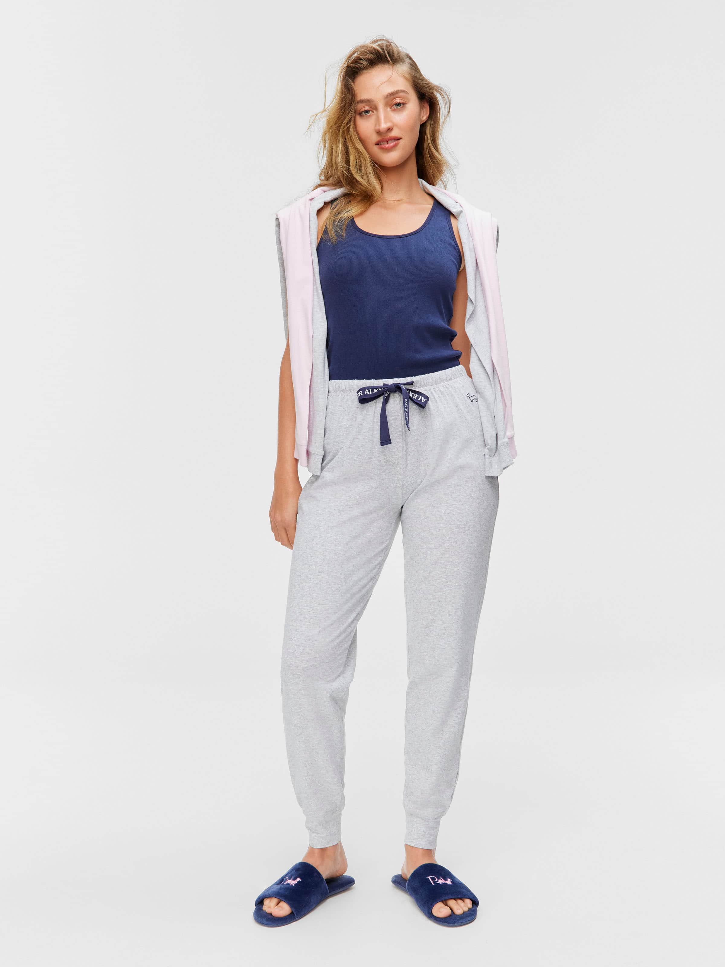 Grey Marle Branded Easy Pj Pant