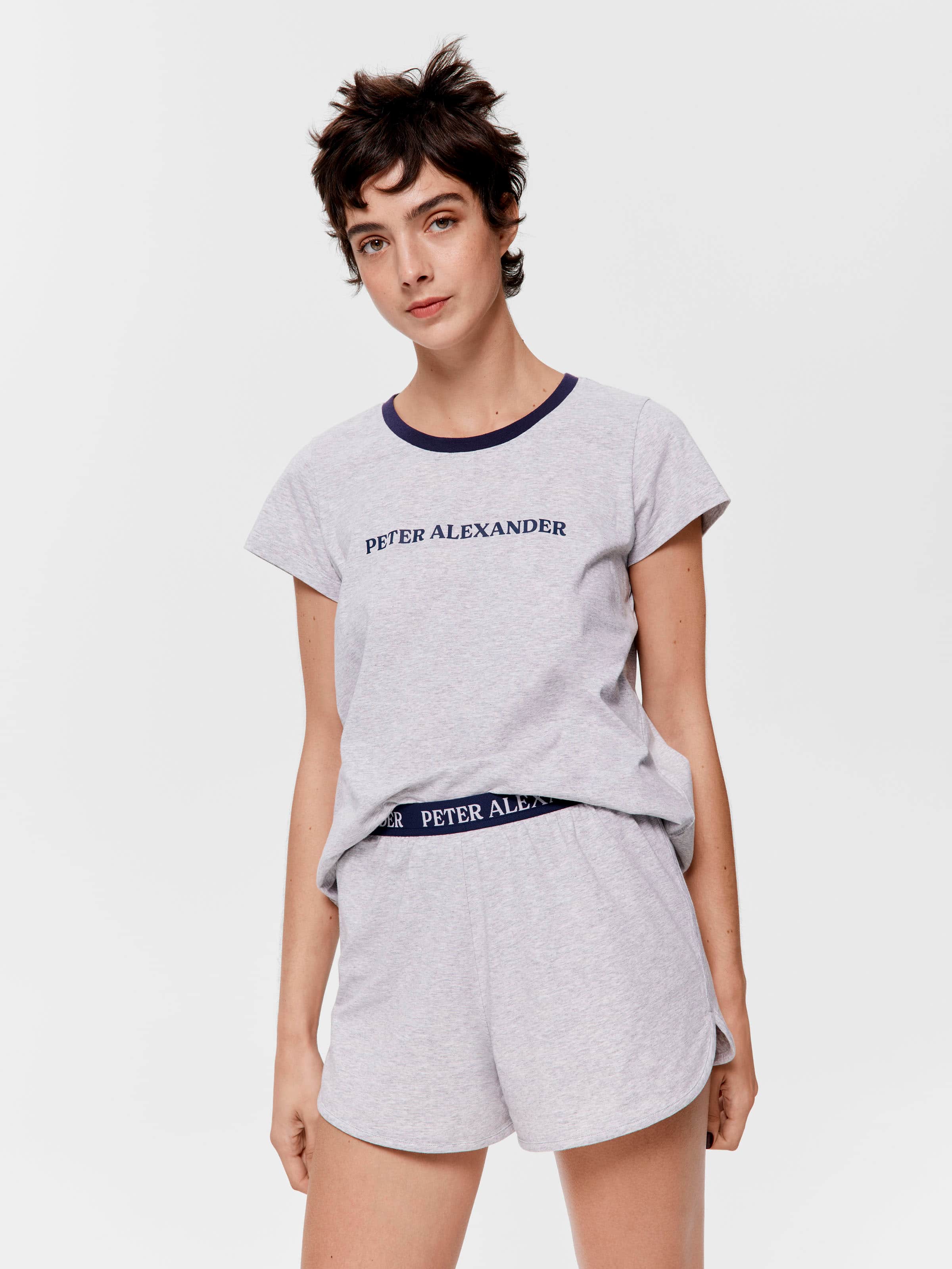 Grey Marle Branded Mid Sporty Short