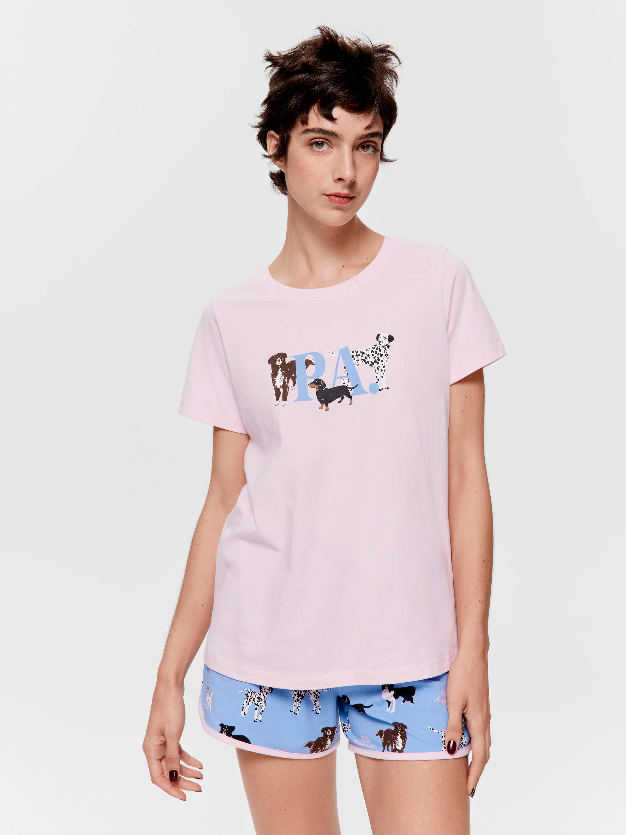 Pink Mixed Dog 100% Cotton Tee